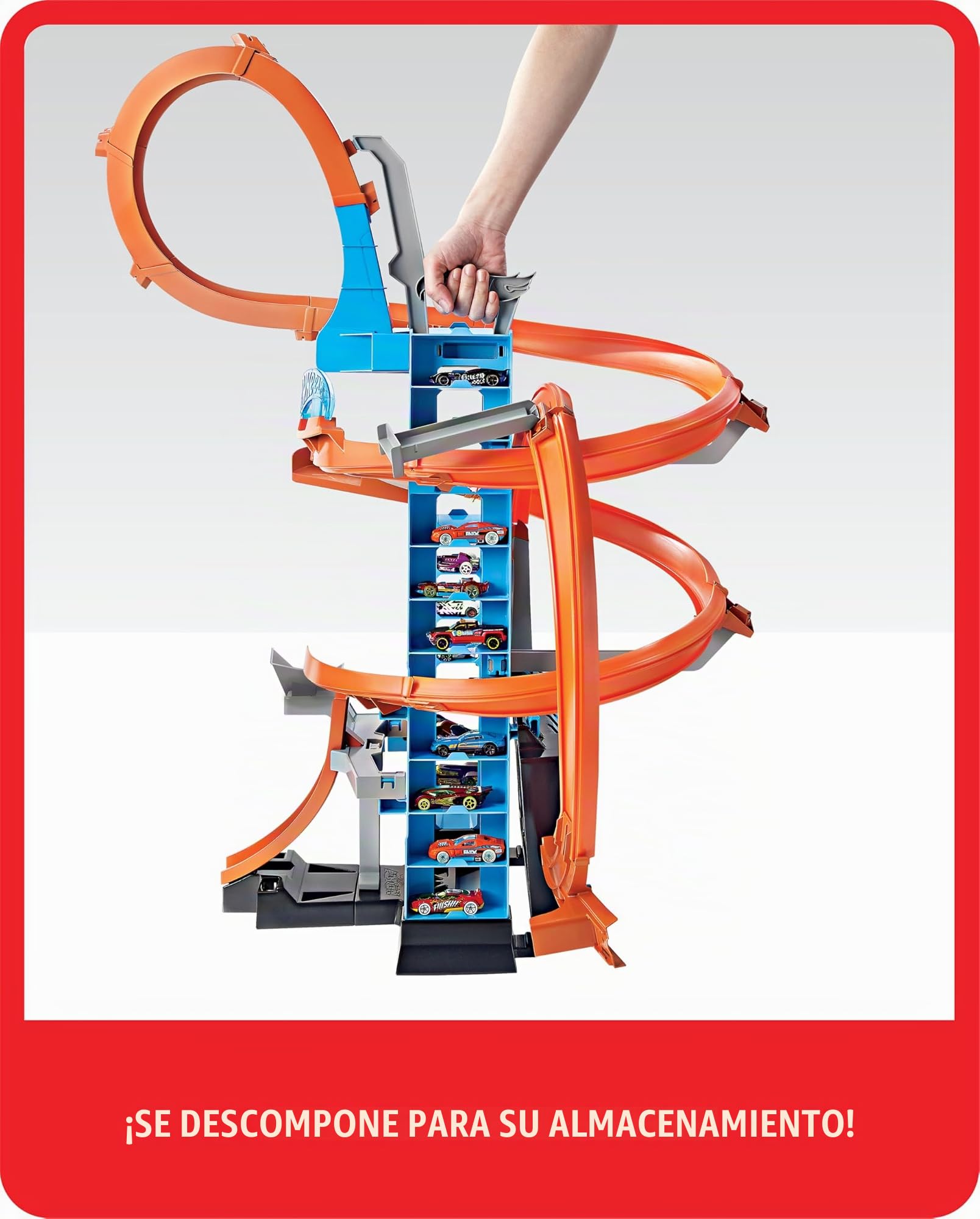 Hot Wheels Pista y Garaje para Coches de Juguetes, Regalo para Niños y Niñas mayores de 5 Años (Mattel GJM76), Embalaje estándar