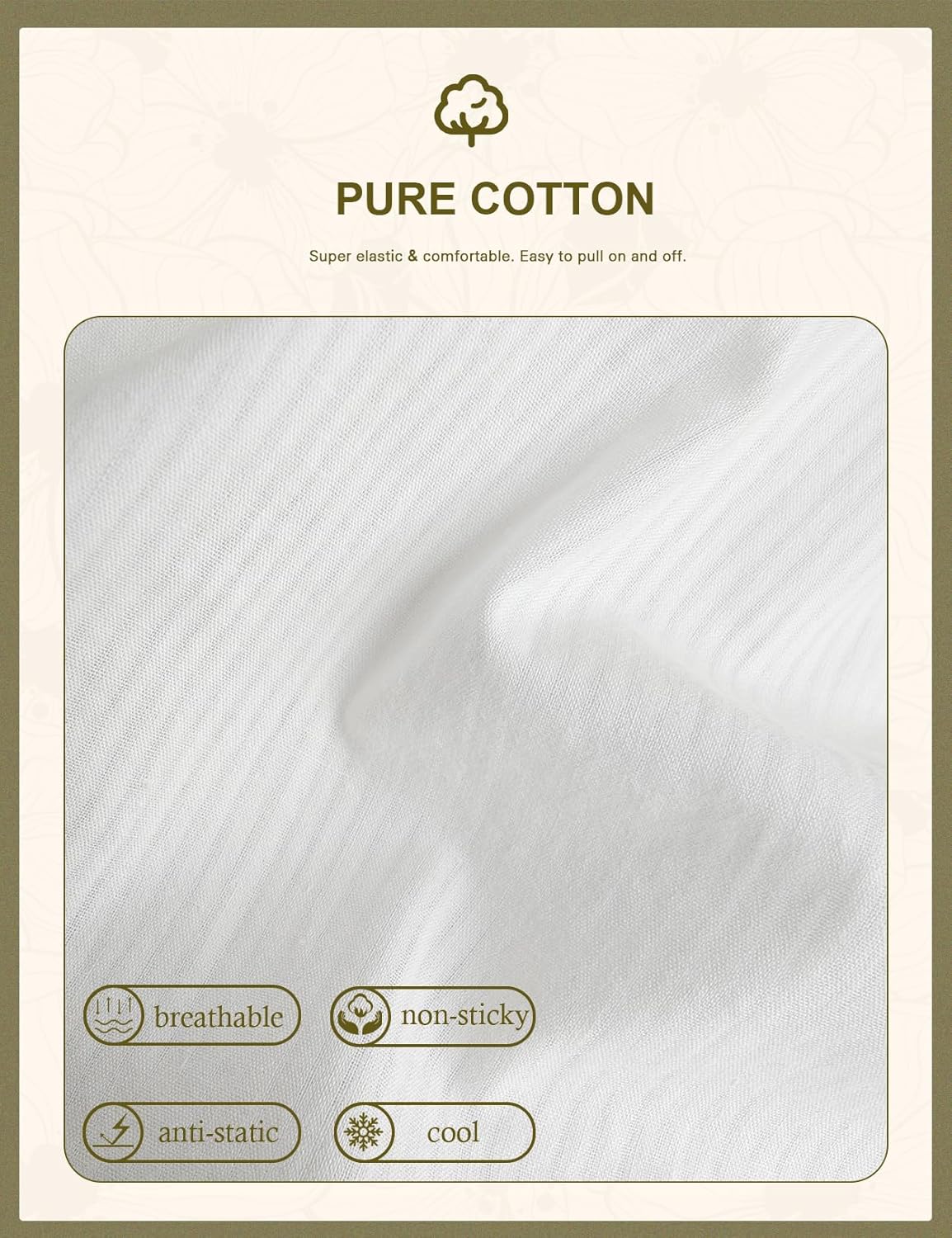 BEAUTELICATE Women 100% Cotton Half Slip Lace Trim Elastic Waist Underskirt