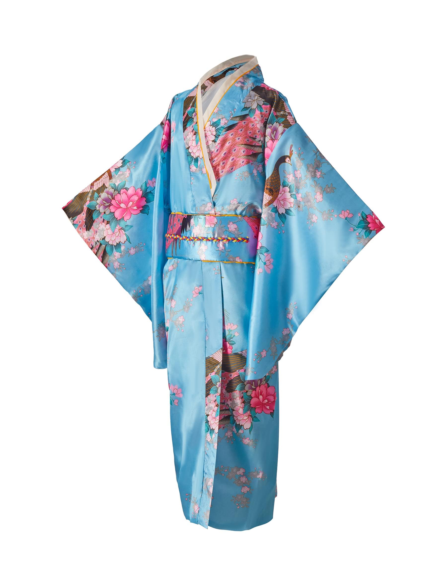Dziecięca Yukata Vintage Japoński Styl - Dziewczyna Kimono Dzieci Sukienka Tradycyjna Odzież Jedwabna Tkanina Szlafrok Odzież Ślubna Impreza Suknia Występ
