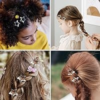 Vista 6 de 20 pinzas para el cabello de estrella, pinzas para el cabello de estrella plateada, pinzas para el cabello de estrella antideslizantes, pinzas
