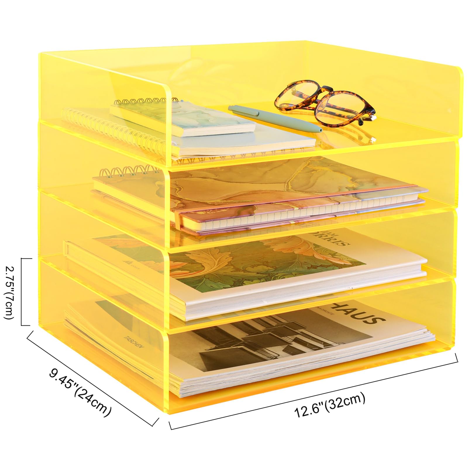 Amazon.com: Gelite Acrylic File Organizer for Desk 4 Tiered Amazon.com: Gelite Acrylic File Organizer for Desk 4 Tiered
