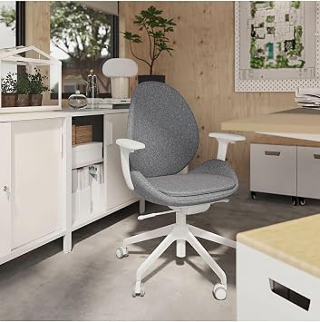 IKEA Gunnared Orta Gri-Beyaz Ergonomik  al ma Sandalyesi
