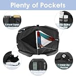 Sportsnew Sac de gym de yoga, poches sèches humides, porte-matelas de yoga avec compartiment de chaussures & Crochet et boucle
