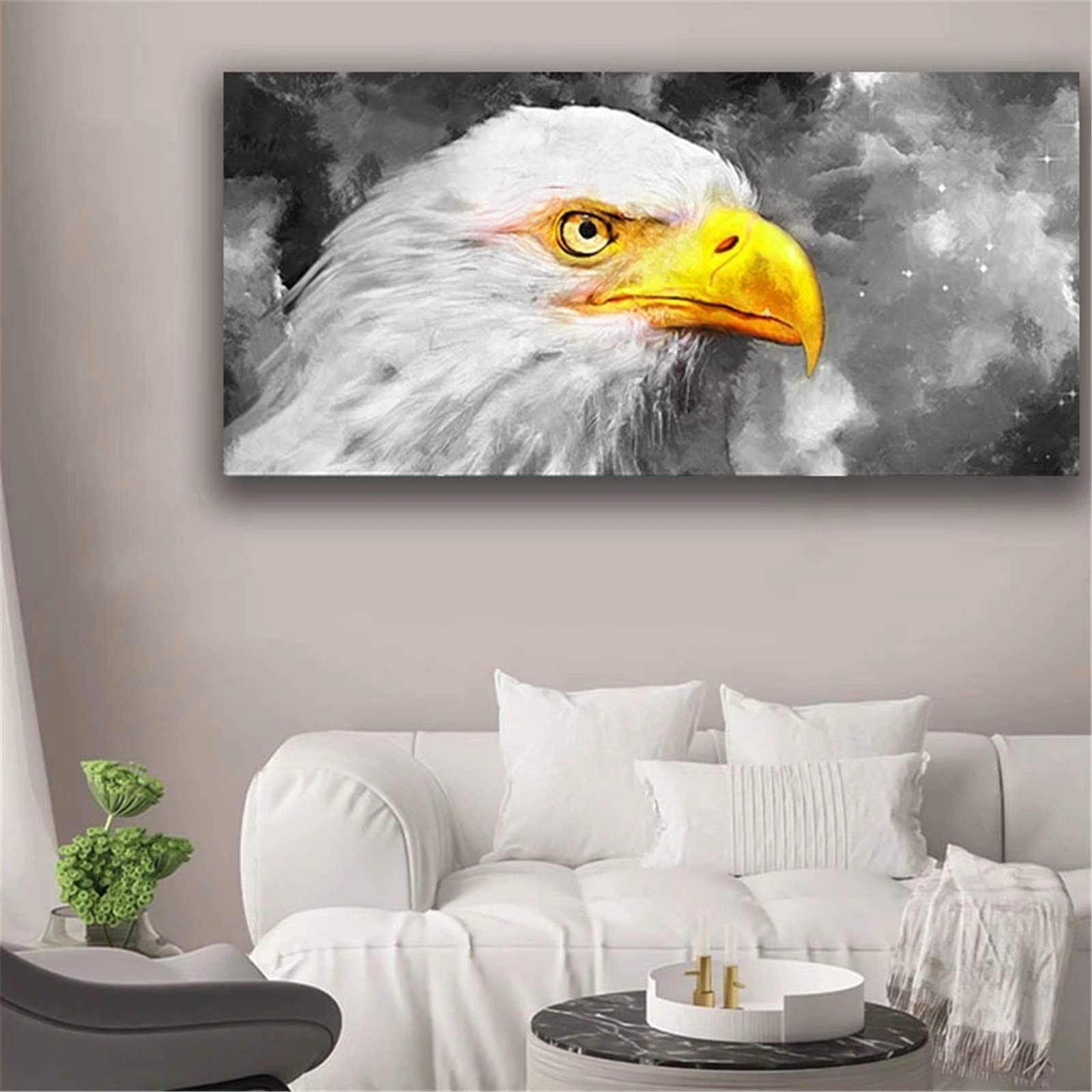 5D Diamond Painting Kit Completo Aquila Fai da te Pittura Diamante Strass taglia larga Drill Mosaico Ricamo a Punto Croce per la Decorazione Della Parete di Casa Regalo 50x100cm