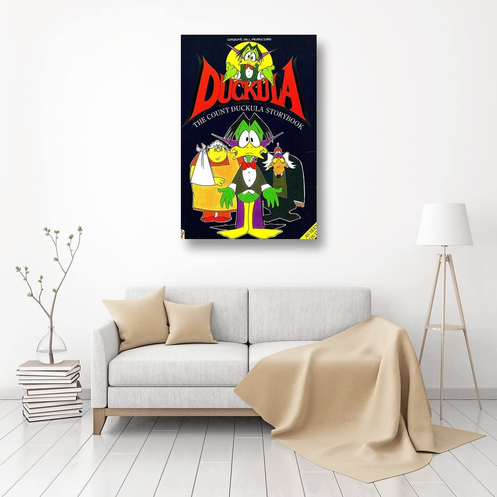 HONGLA Count Duckula TV Series Poster Anime Wall Art Painting Canvas Prints Decor Poster Art Art Art Poster (60 x 90 cm)