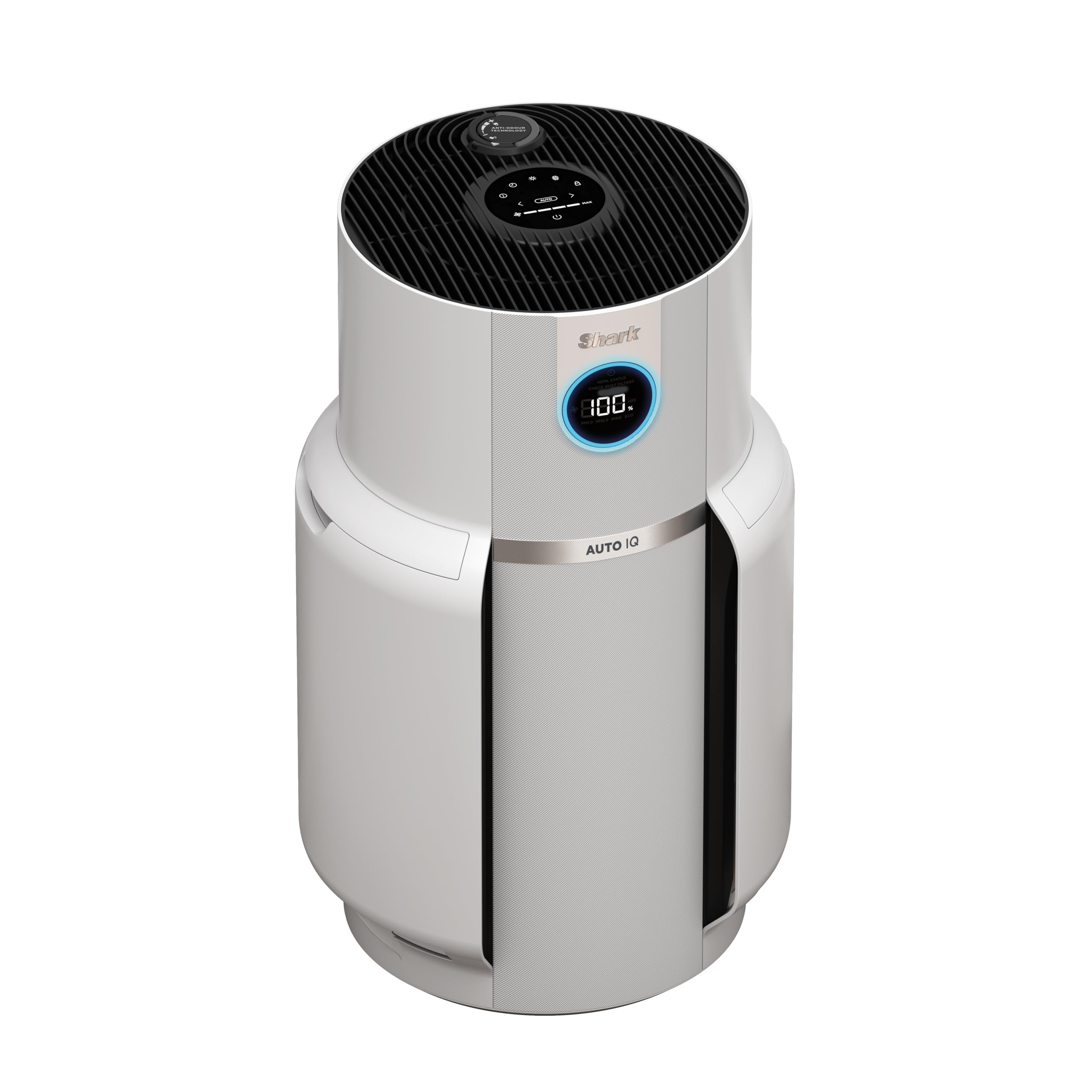 Shark NeverChange fino a 5 anni Purificatore d'aria MAX, copertura grandi ambienti 130 m², filtro HEPA durata di 5 anni, cattura il 99,​97% allergeni, modalità automatica, display LED, bianco HP300EU