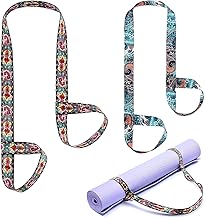 GXGM 2 Piece Yoga Mat Strap, Adjustable, Carrying Strap for Yoga for Pilates, Yoga, Aerobics, Exercises, Fitness Mat for Outdoor and Sport