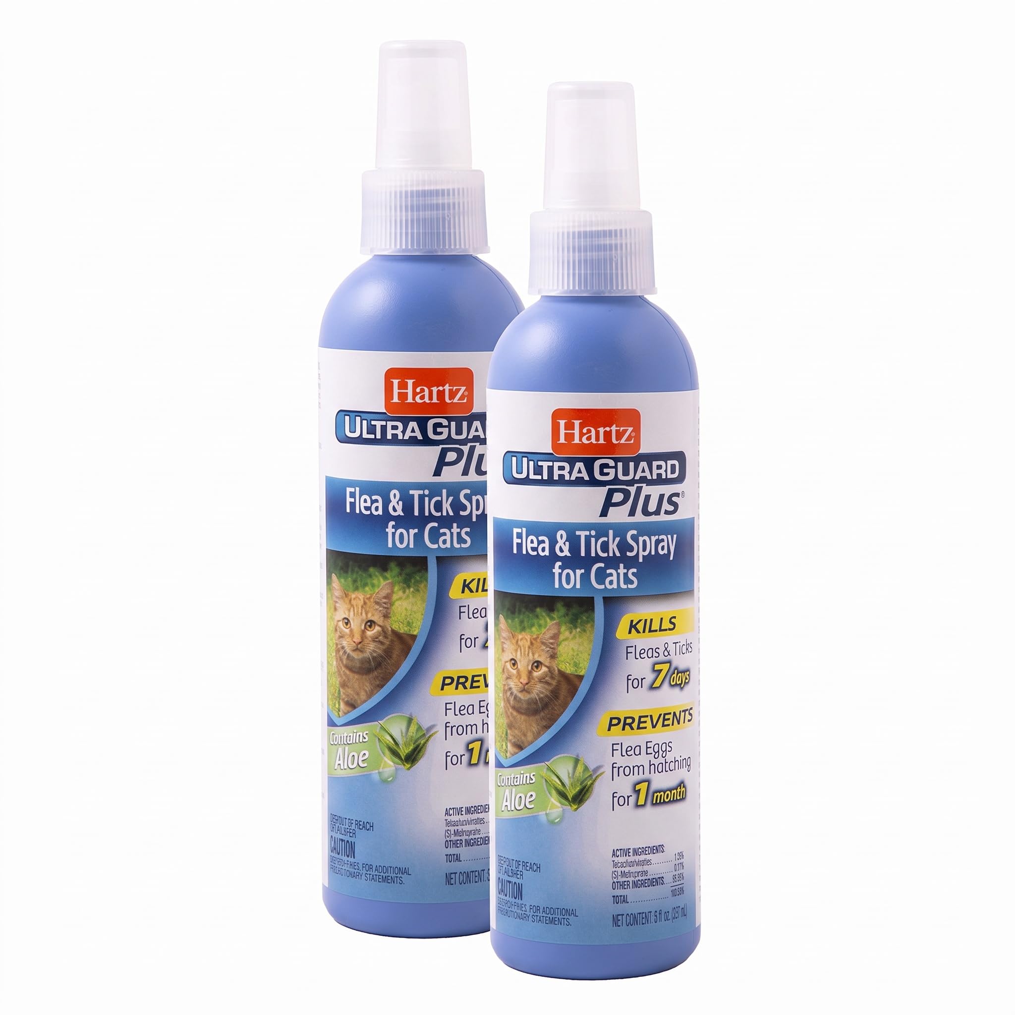Hartz UltraGuard Plus Cat Flea &amp; Tick Spray, 8 oz (Pack of 2)