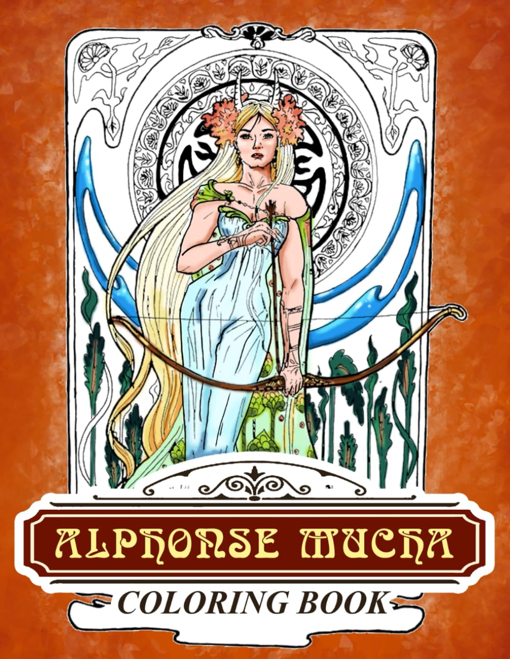 Alphonse Mucha Coloring Book: Alphonse Mucha Awesome Illustrations Coloring Books For Adults.