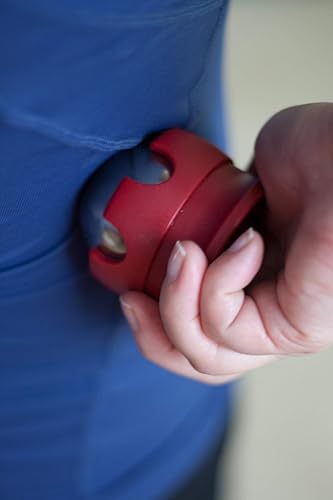 Miniatura 5 de Bola para masaje caliente y frío, alivia el dolor muscular rápido, con bolas de acero inoxidable para terapia con calor o hielo, Rojo