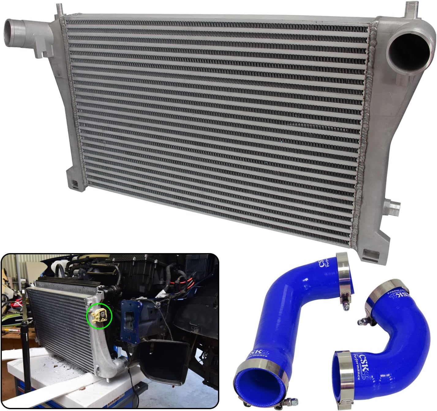 Intercooler Kit fits for A3/S3 / Vw Golf Gti R Mk7 Ea888 1.8T 2.0T TSI hoses Blue