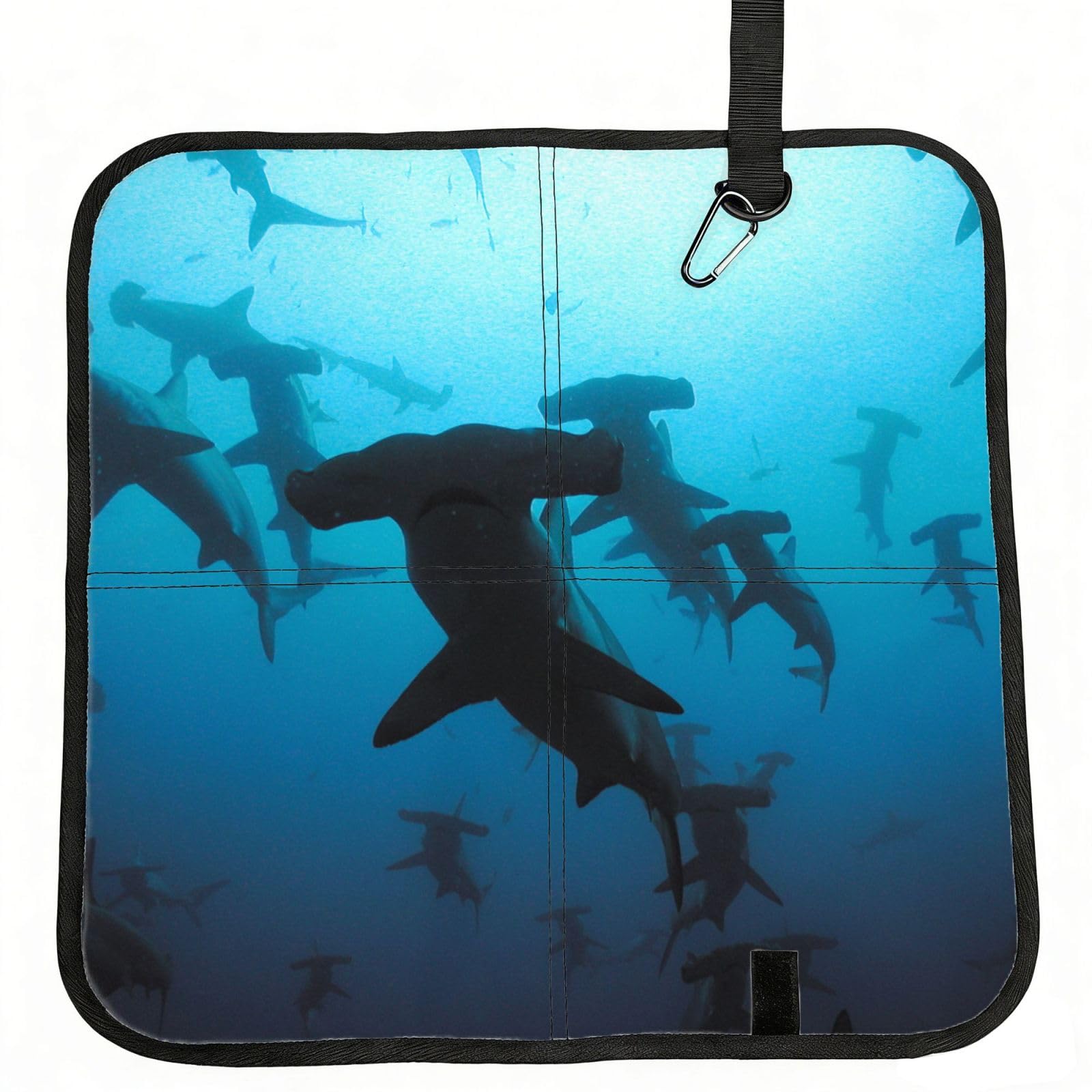 ERCgad Hammerhead Sharks Print Foldable Seat Cushion Portable Chair Pad Lightweight Travel Outdoor Office Home