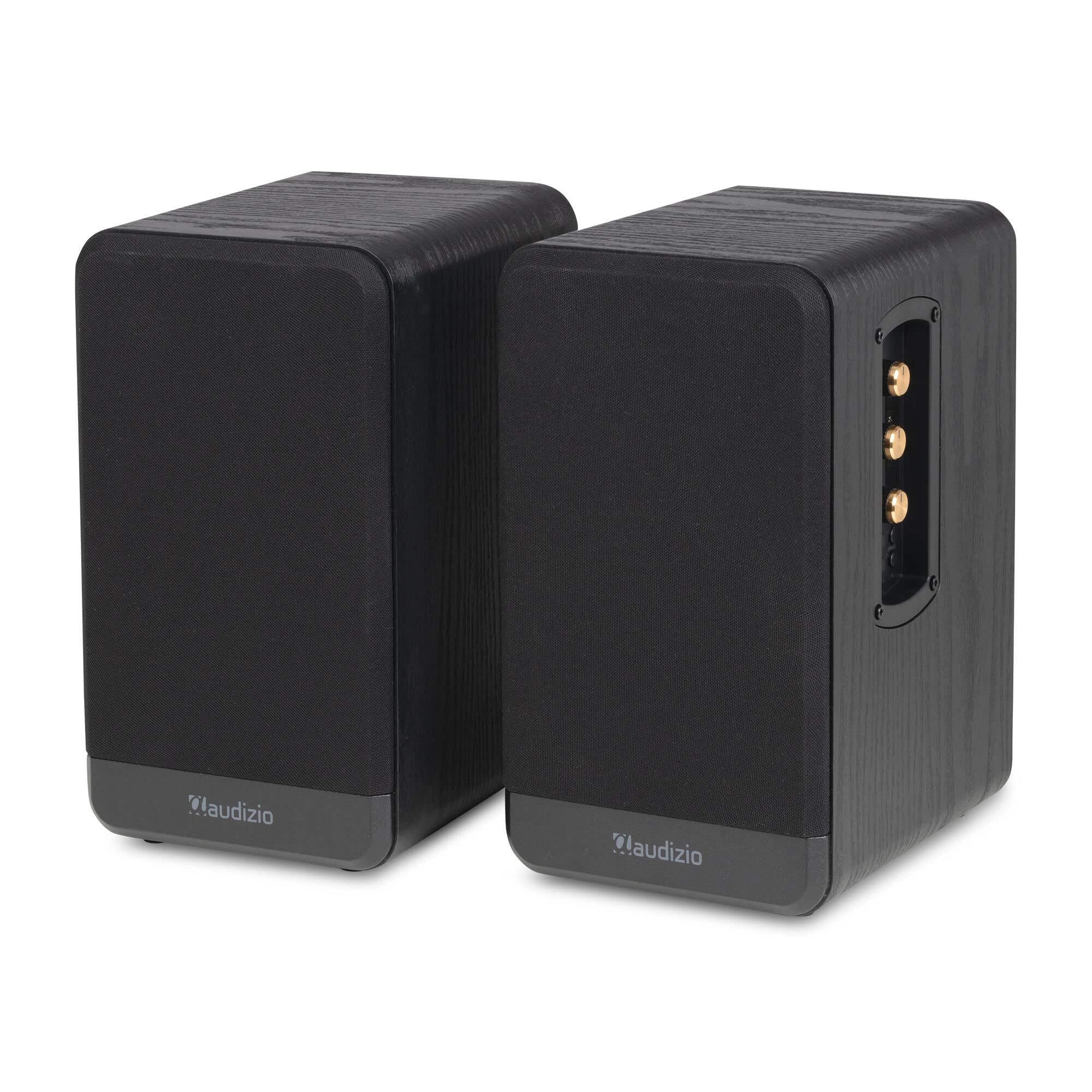 Audizio BS10 Aktivlautsprecher Boxen Paar - 80 Watt Bluetooth HiFi Lautsprecher Set mit HDMI ARC, Optical & RCA - Regal Lautsprecher, Studio Boxen für PC, TV & HiFi - Schwarz