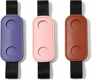 3 Pack Pen Holder for Notebook, Elastic Pencil Pouch with Adjustable Strap, PU Leather Notebook Pen Holder for Journals, Planners, Books, School & Office Supplies