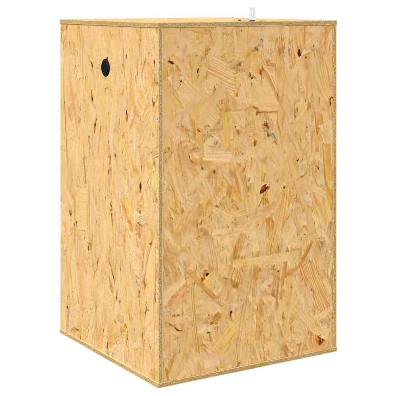 Terrario OSB per Rettili e Anfibi, 50x50x80 cm, con Termometro, Finitura Opaca Marrone, Spazioso e Durevole, per Uso Interno, Assemblaggio Richiesto