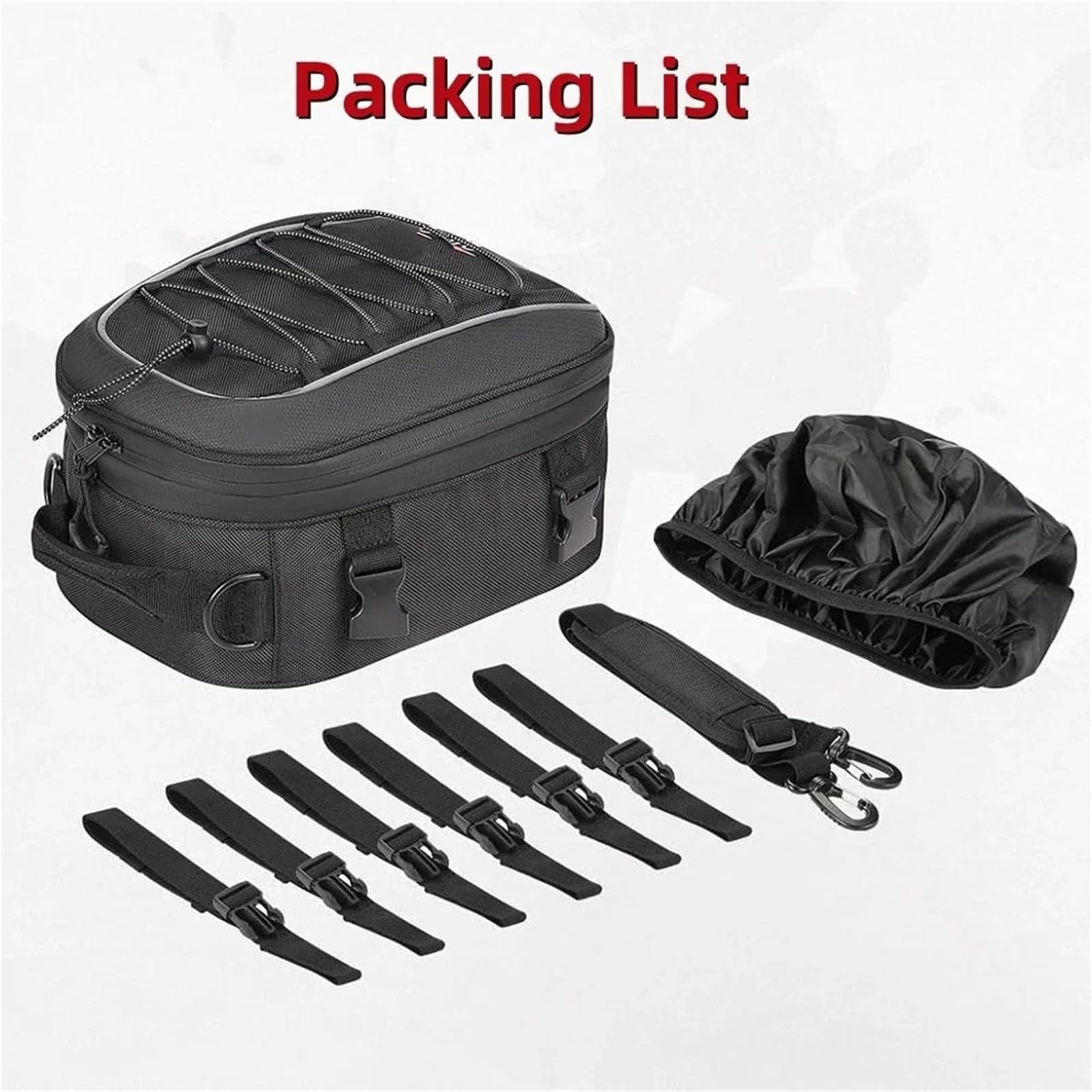 Motorradtasche Hecktaschen Erweiterbare 7-12L Gepäckaufbewahrungstasche Für Den Rücksitz Mit Schultergurt Für R1200 R1250GS Motorradtasche