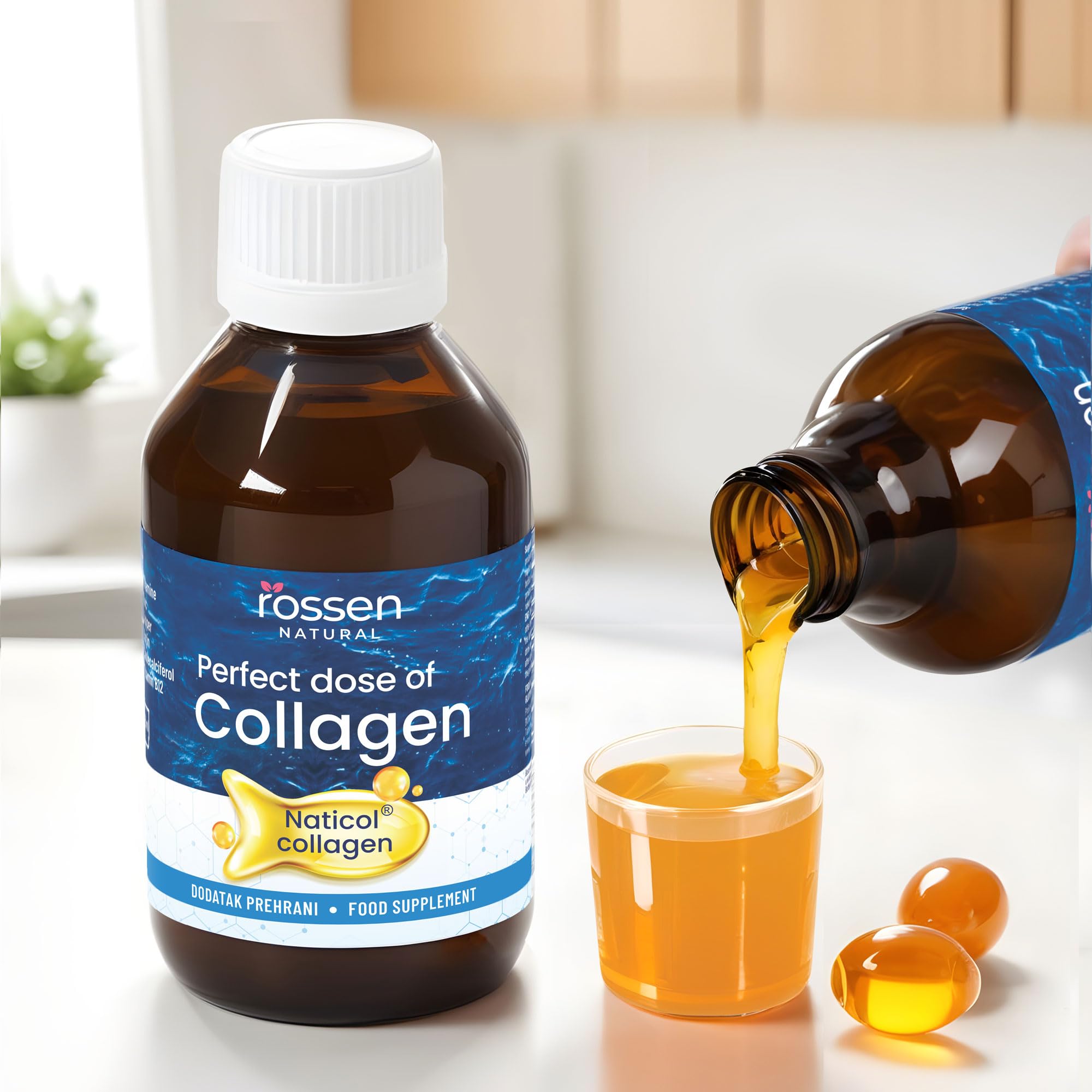 Collagene Marino 3x250 ml (75 Dosi) – 5000 mg Collagene di Pesce Idrolizzato per Dose – Naticol® con MSM – Sciroppo Liquido Alta Biodisponibilità – Senza Glutine – Prodotto in Italia