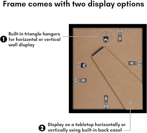 Vista 59 de Americanflat Portarretratos de 8 x 12 pulgadas con plexiglás pulido, juego de 2 portarretratos de 6 x 8 pulgadas con paspartú o para fotos de 8 x 12