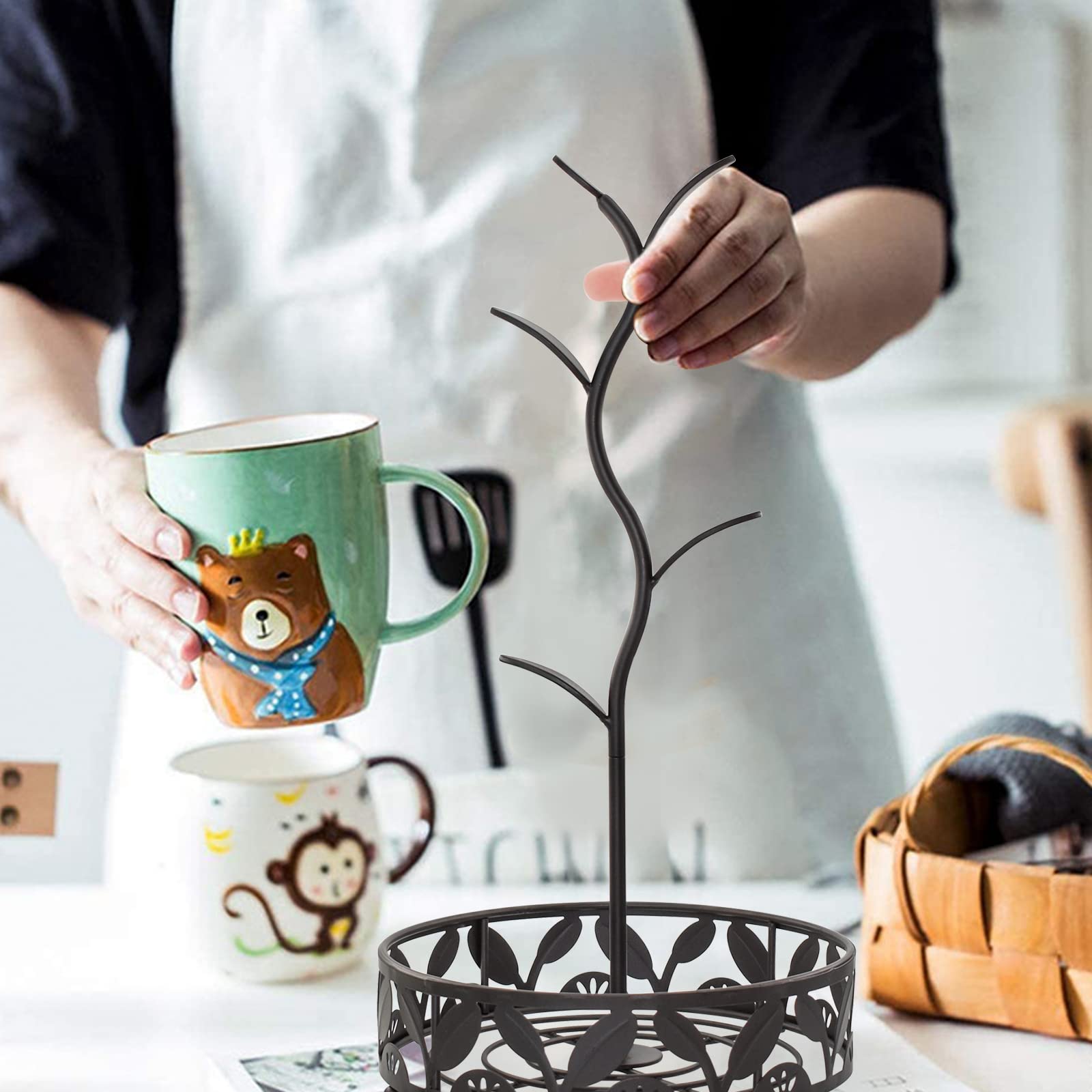 Amazon｜VANRA マグスタンド コーヒーカップ ホルダー 360度回転式 6個