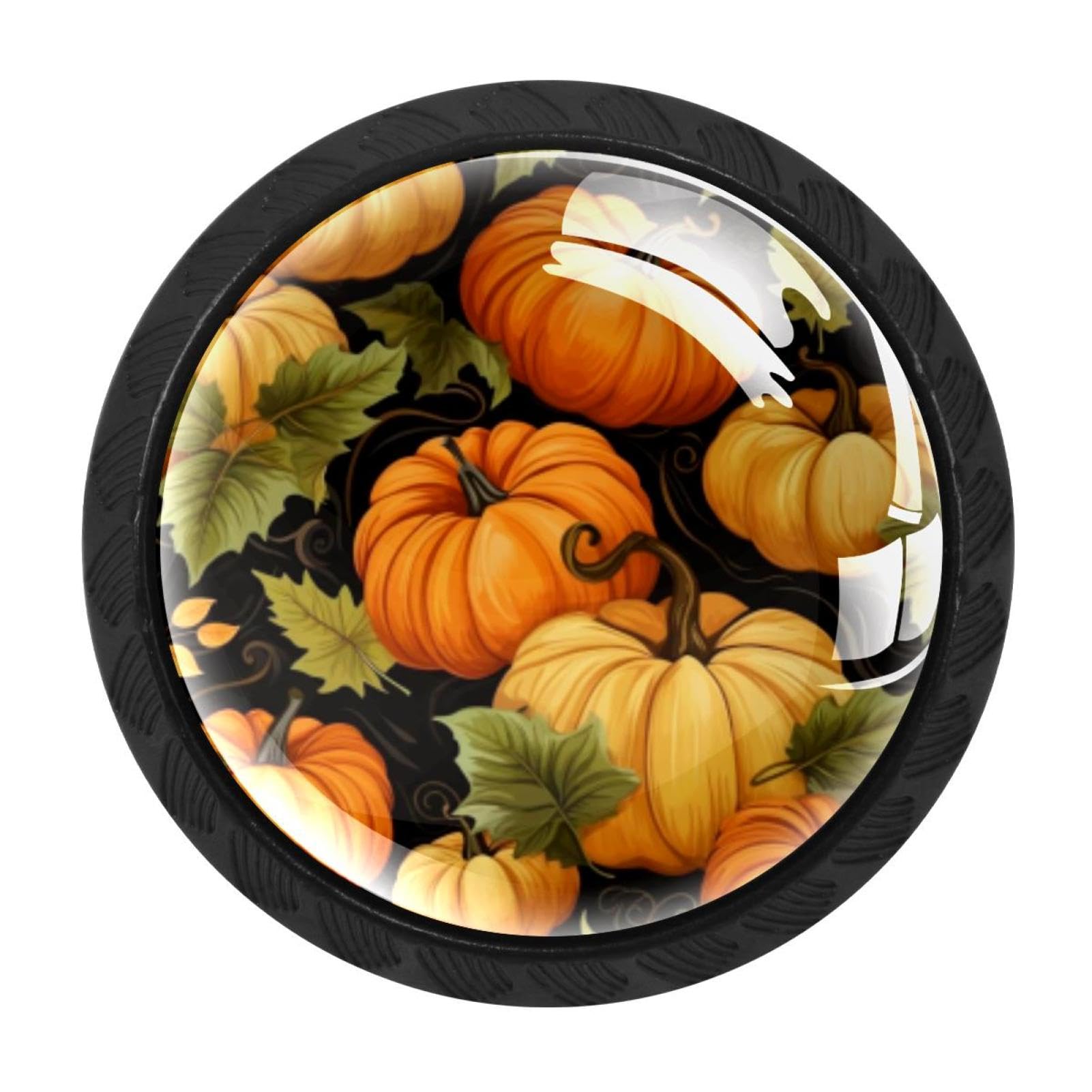 CHENZZZZ 4 Pack Thanksgiving Pumpkin Kitchen Cabinet Knobs Drawer Knobs Door Dresser Handles for Personalized Gifts Great for Any Occasion