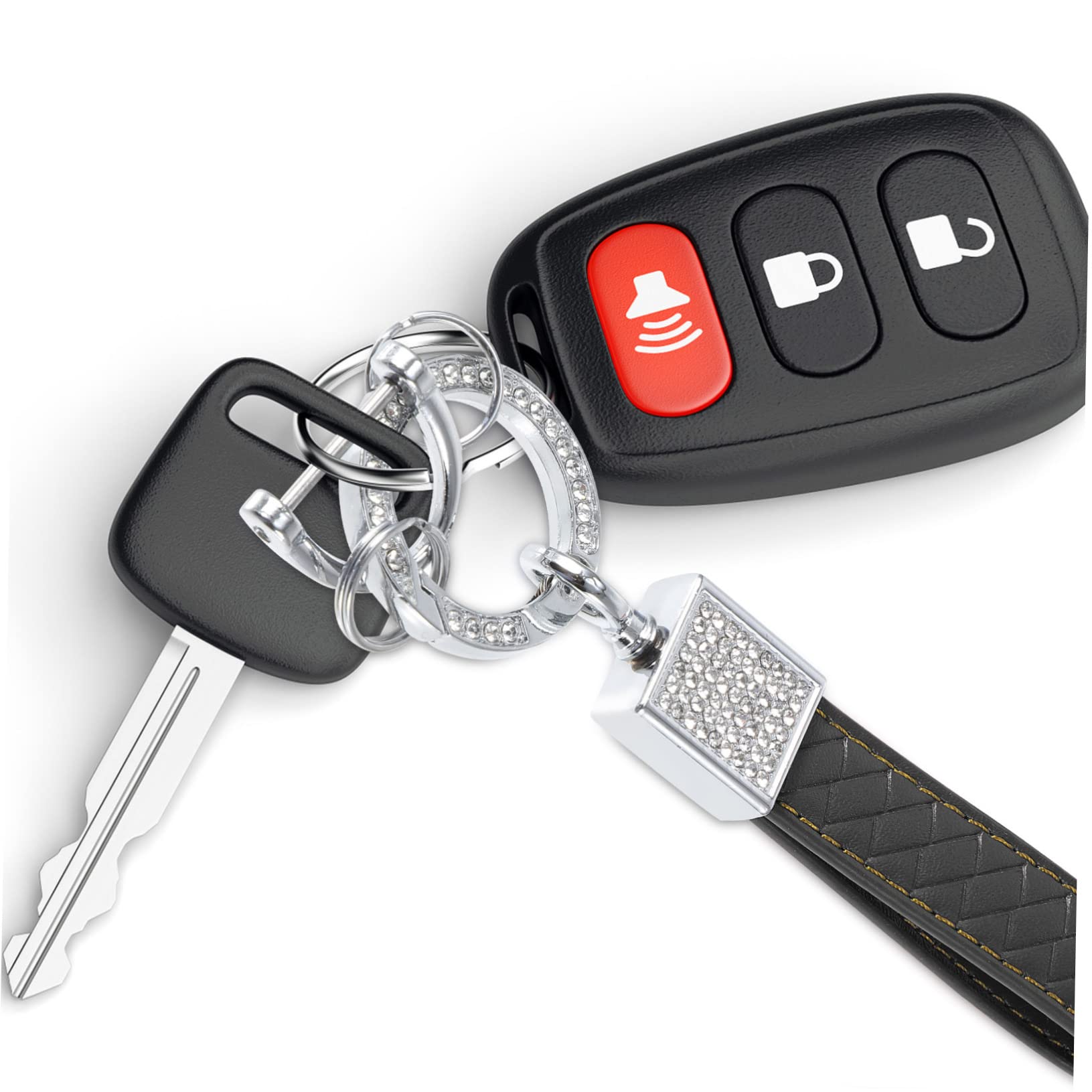 Catena Chiave Dell'Automobile Accessori Per Auto Per Le Donne Cordini Per Le Chiavi Mens Cordino Glitter Portachiavi Con Strass Chiave Cordino Fasce Da Polso Per Le Donne Della