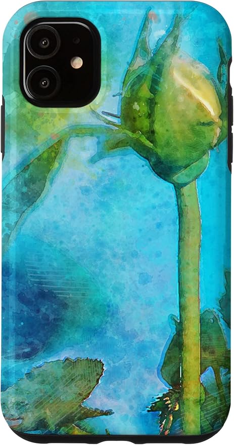 Amazon Co Jp Iphone 11 緑の花 水彩花 スマホケース 家電 カメラ