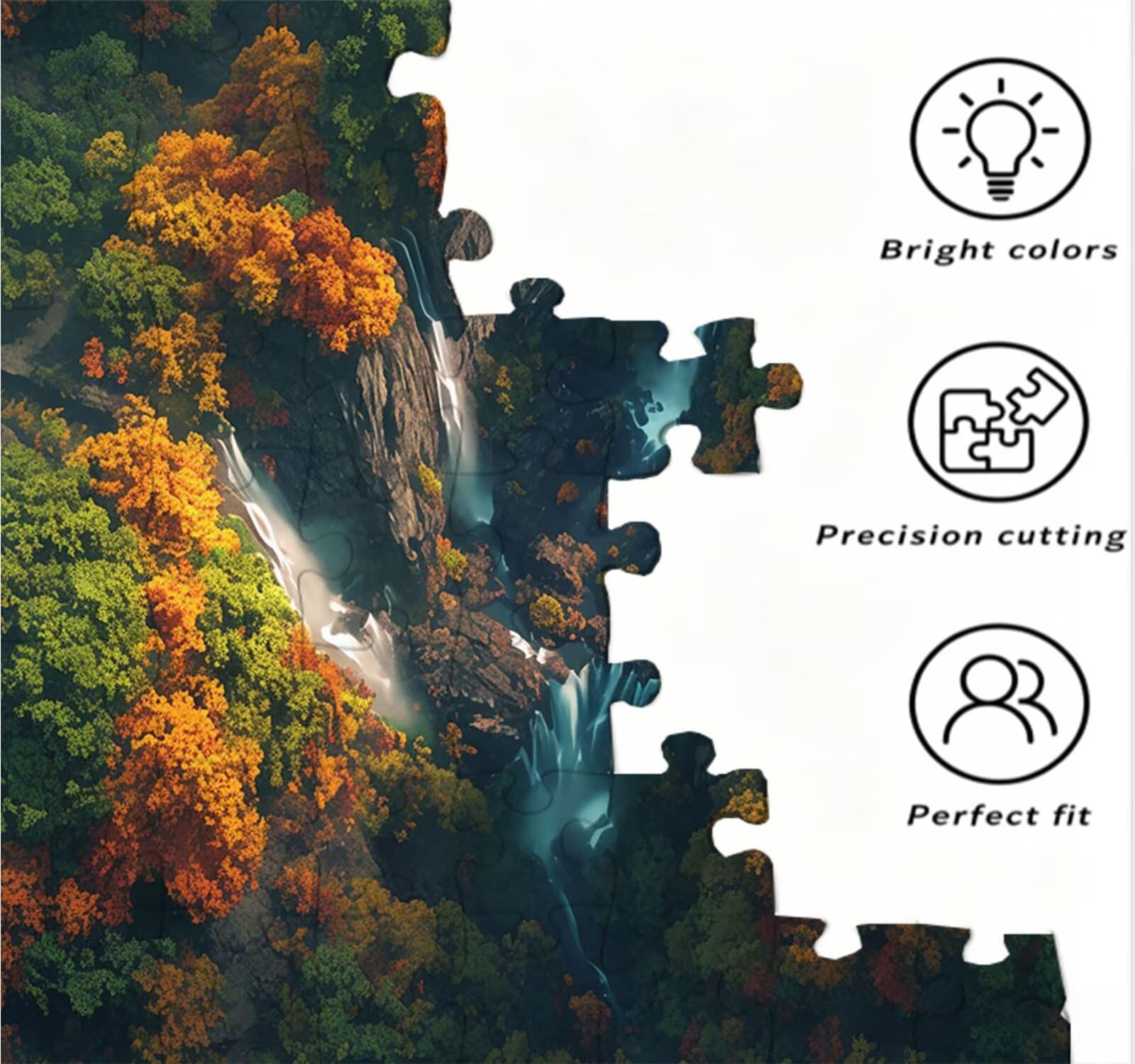 Puzzle dla dorosłych 1000, wodospad góry, 1000 elementów, puzzle dla dorosłych, klasyczne gry edukacyjne, gry i zajęcia rodzinne, do dekoracji ścian domu, pomysł na prezent R0KH-708