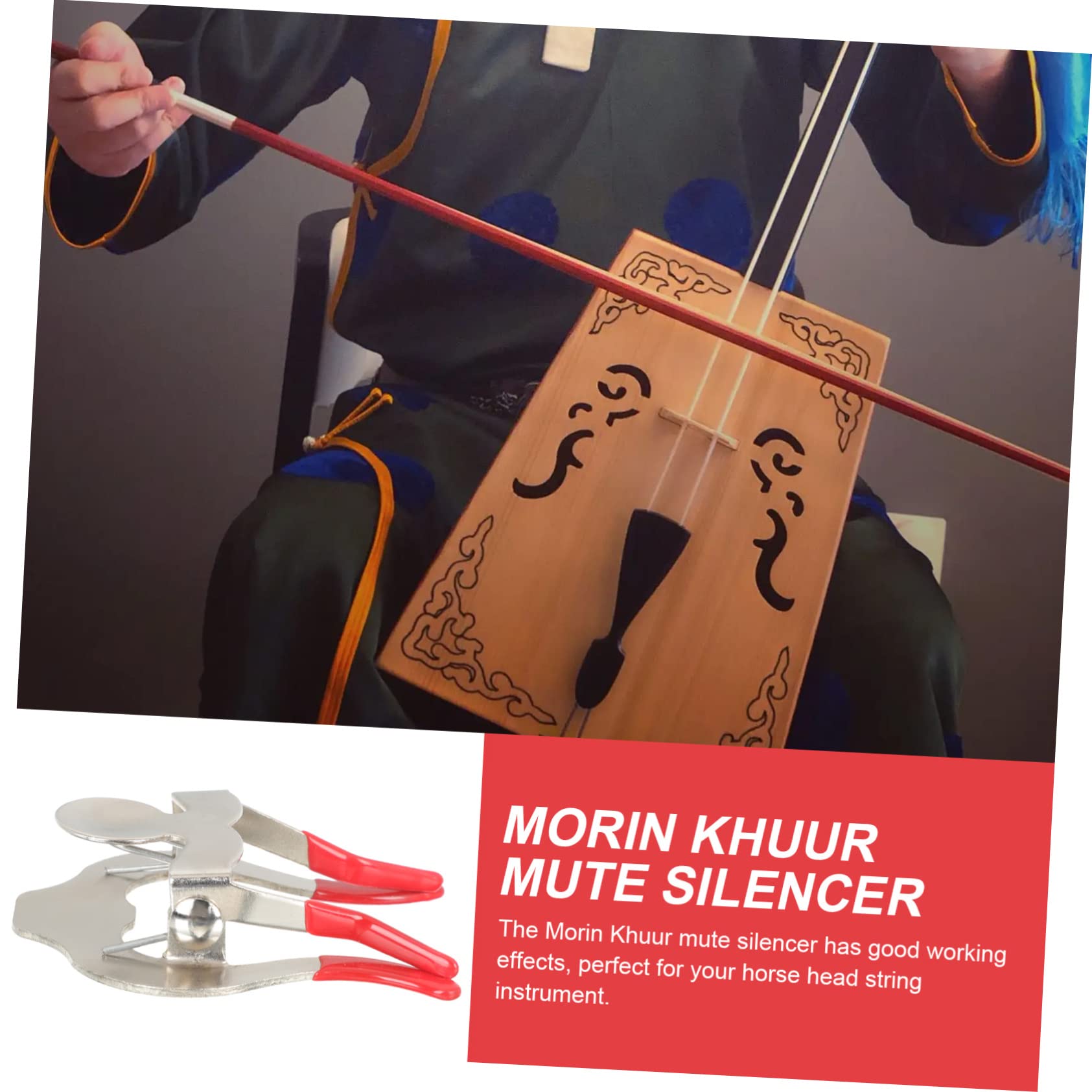 UPKOCH Silenziatore Morin Khuur Professionale Metallo Resistente per Pratica Silenziosa Accessorio Essenziale per Musicisti Tutti