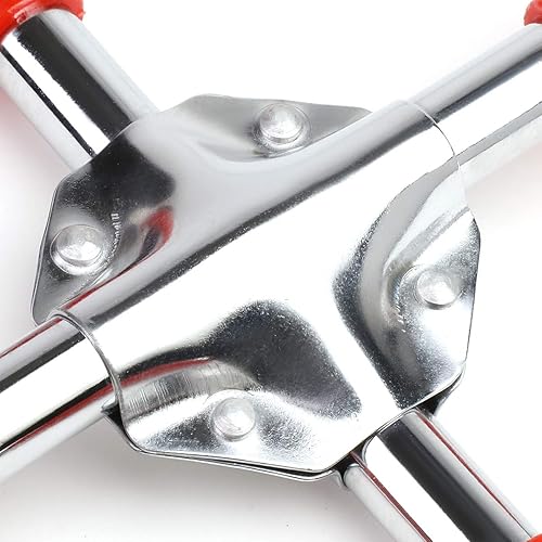 Miniatura 4 de DNA Motoring TOOLS-00099 - Llave de agarre de goma de 4 vías duradera para automóvil, kit de herramientas de reparación de cambio de neumáticos de