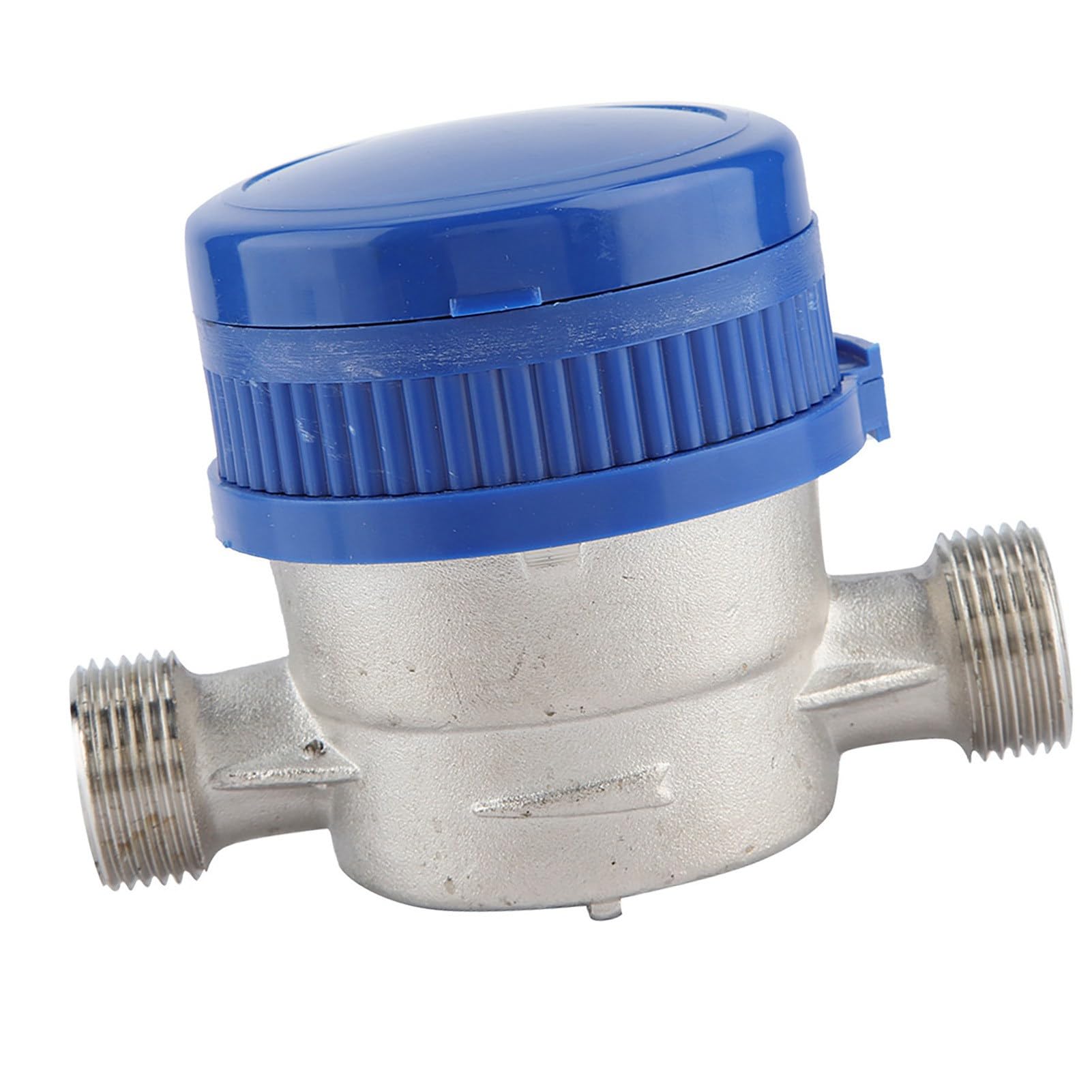 Contatore dell'acqua meccanico, manometro in rame da 15 mm 1/2 pollice, per uso domestico e in giardino - Capacità di 1,5 metri cubi all'ora - Intervallo di temperatura da 0 a 40