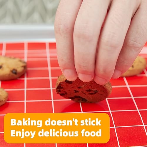 Miniatura 7 de Rollo de silicona para hornear de 16 pulgadas x 5 pies, corte libre, tapete antideslizante para repostería, revestimiento antiadherente reutilizable