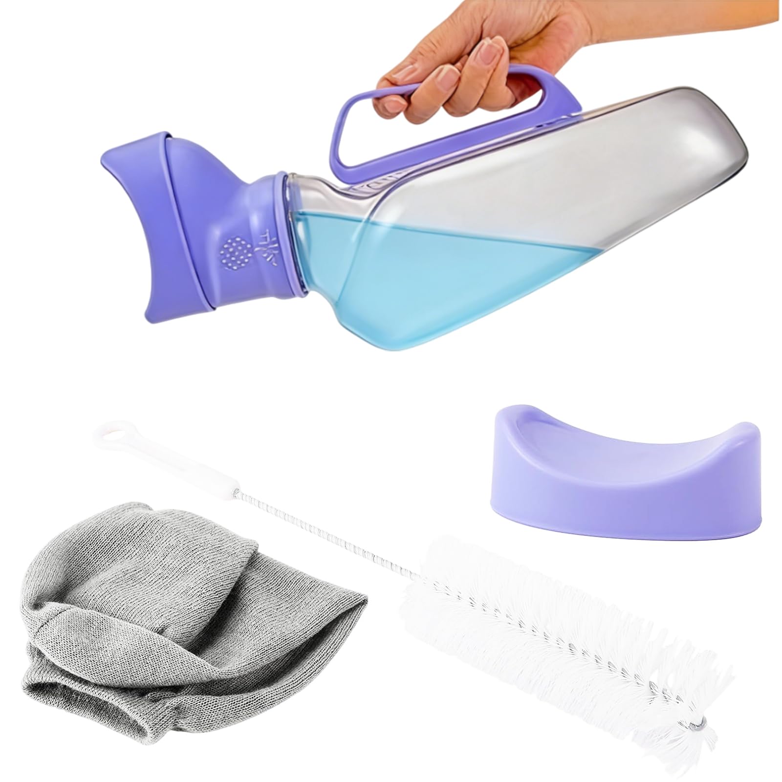 orinal adulto mujer,urinario femenino,urinario portatil mujer, urinario portatil,ayuda para orinar para mujeres,urinario para mujeres,reutilizable,inodoro portátil,viajes,coche,1200 ml