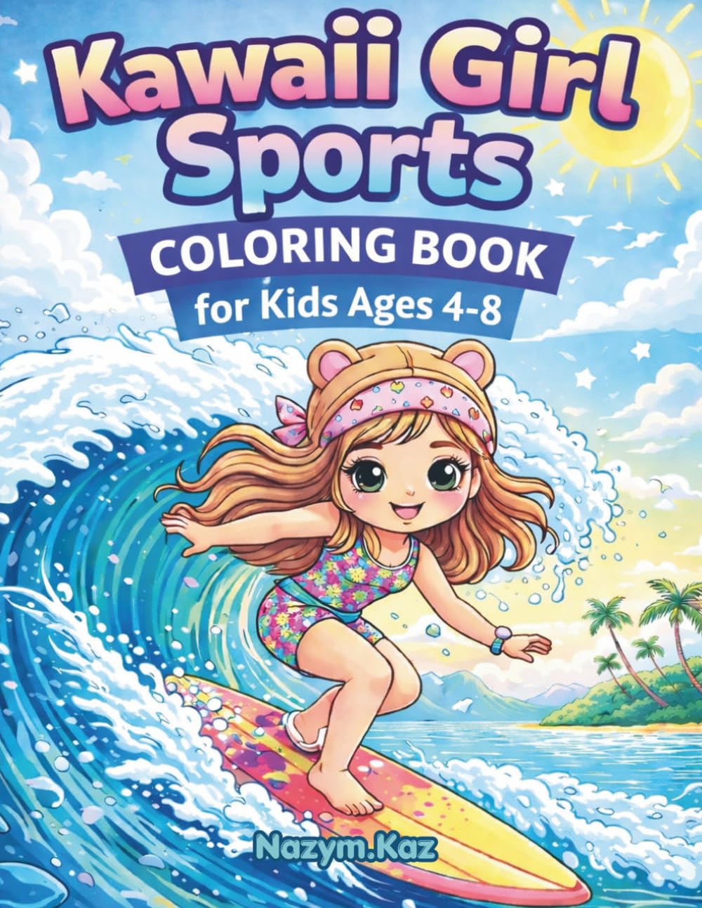 Kawaii Girl Sports Coloring Book for Kids Ages 4–8: 30+ Cute Action Scenes (Kawaii Dream Dolls Coloring Book Series)