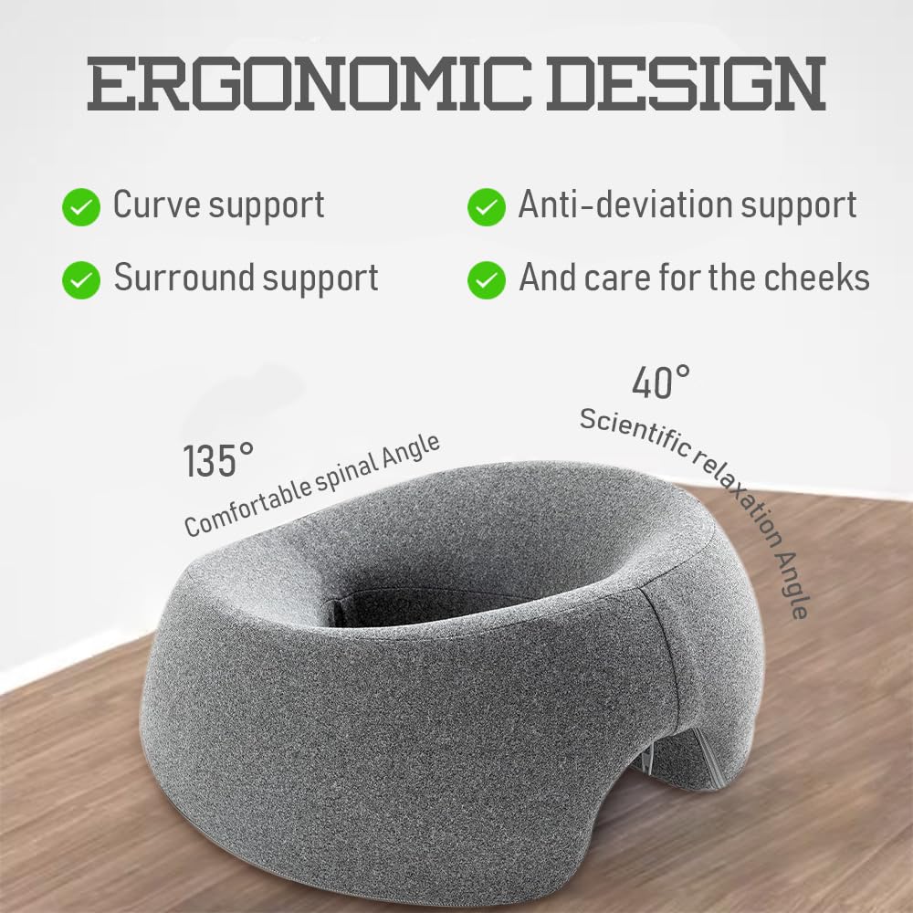 Reposacabezas de Masaje para Cama, Almohada de Masaje Boca Abajo, Cómodo Cojín Boca Abajo Almohada Facial, Reposacabezas de Masaje para Cama de Masaje de salón de SPA, Apoyar la Cabeza