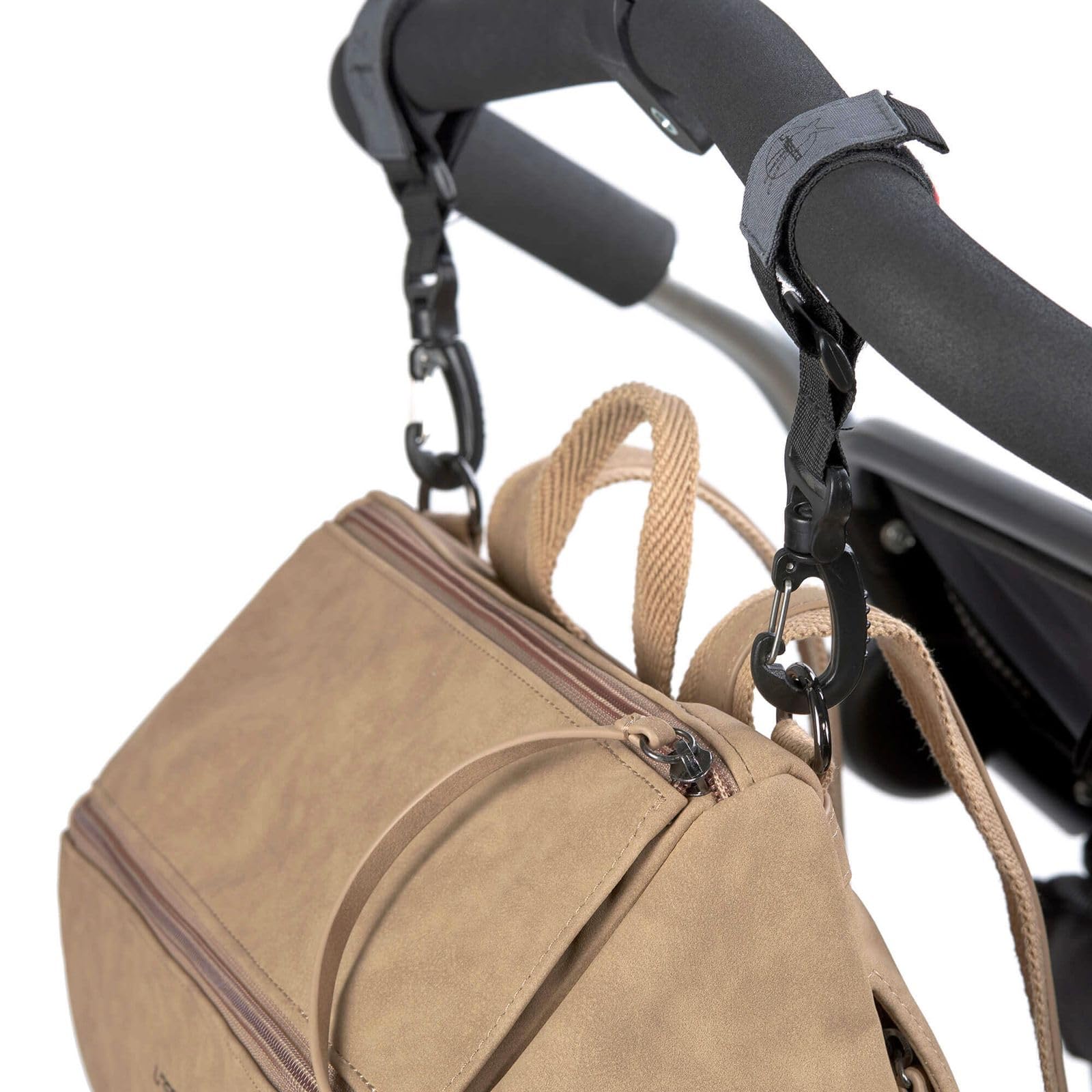 LÄSSIG Baby Wickelrucksack Wickeltasche veganes Leder Tender Backpack camel 1 Stück