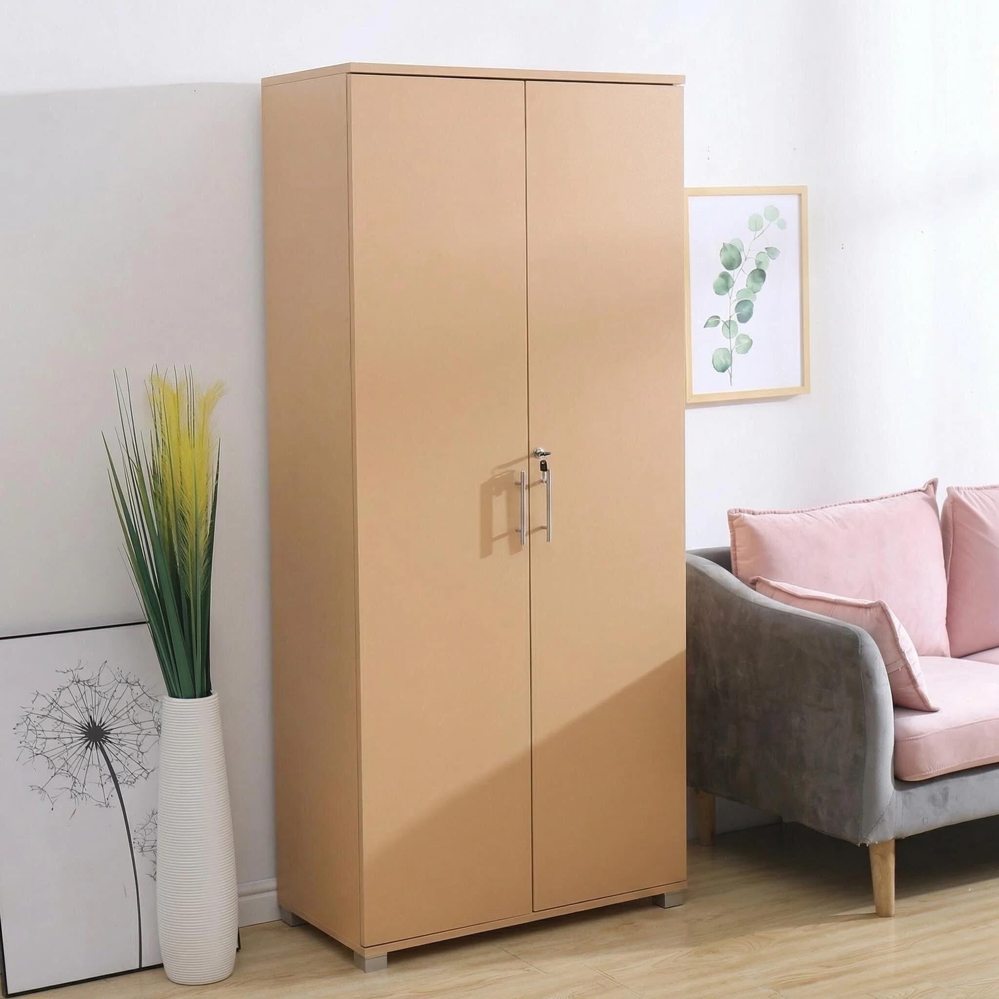 FUSIDE Wooden Storage Cabinet with Lock - Image 3