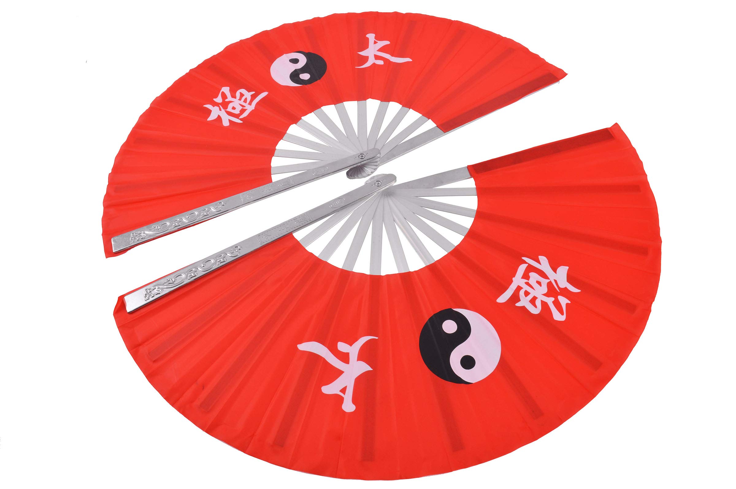 ShenLong - Double Éventail Tai Chi, Aluminium (Haut De Gamme) - Ying Yang