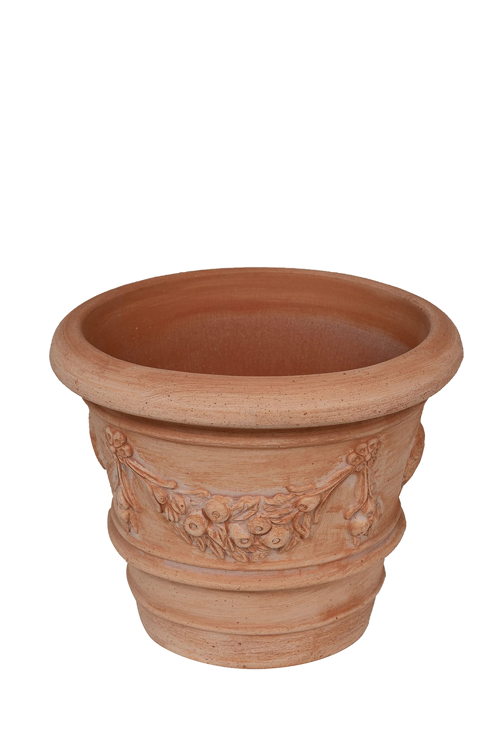 Biscottini Macetas Terracota Grandes 30x30x25 cm | Macetas Exterior | Macetas Barro Grandes Interior y Exterior | Maceta Grande