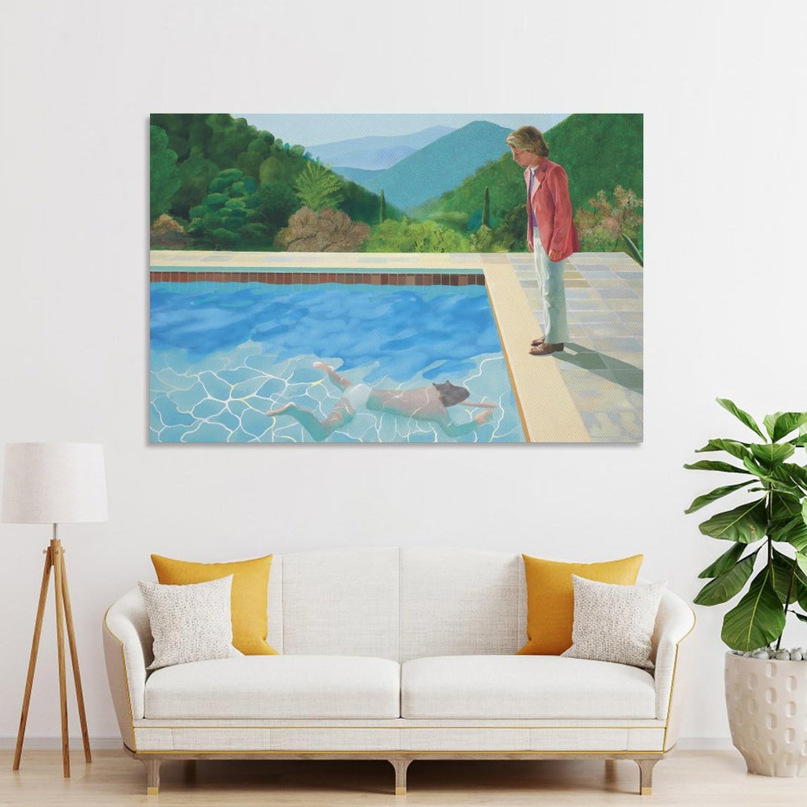 Amazon.co.jp: デイヴィッド・ホックニーの肖像（2人の人物がいる