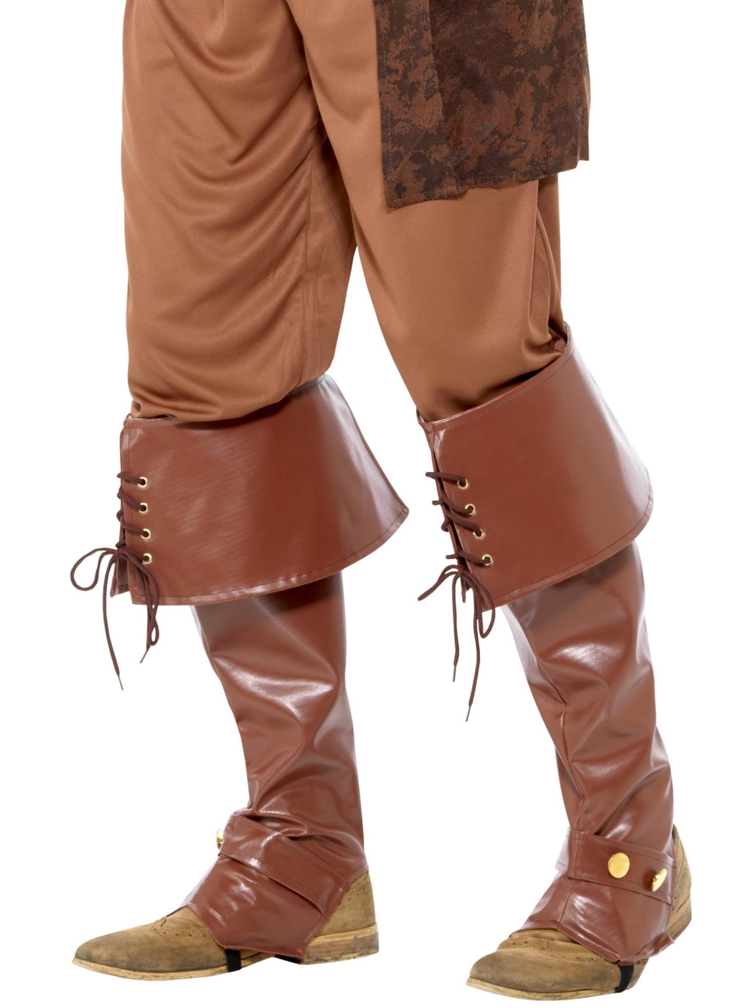 Smiffys Deluxe Pirate Boot Covers, Brown, One Size, 40197