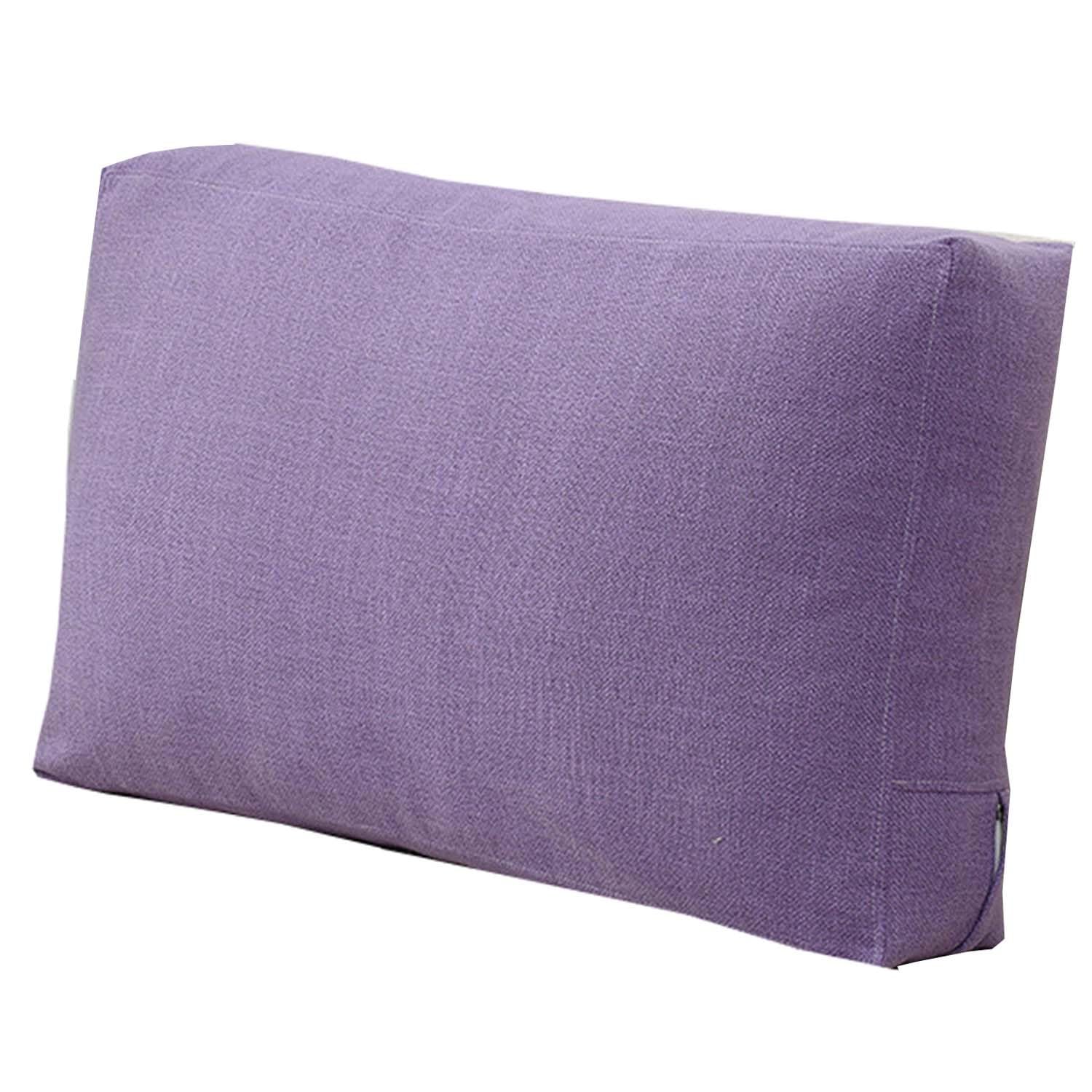 AQIGR Cushion Cover for Couch with Zipper Decorative Pillow Case, Linen Protectors Cover Grey/White/Green Super Soft Cushion Cover for Living Room Bedroom Sofa Couch Cushion Cover(Violet,60x40x15CM)