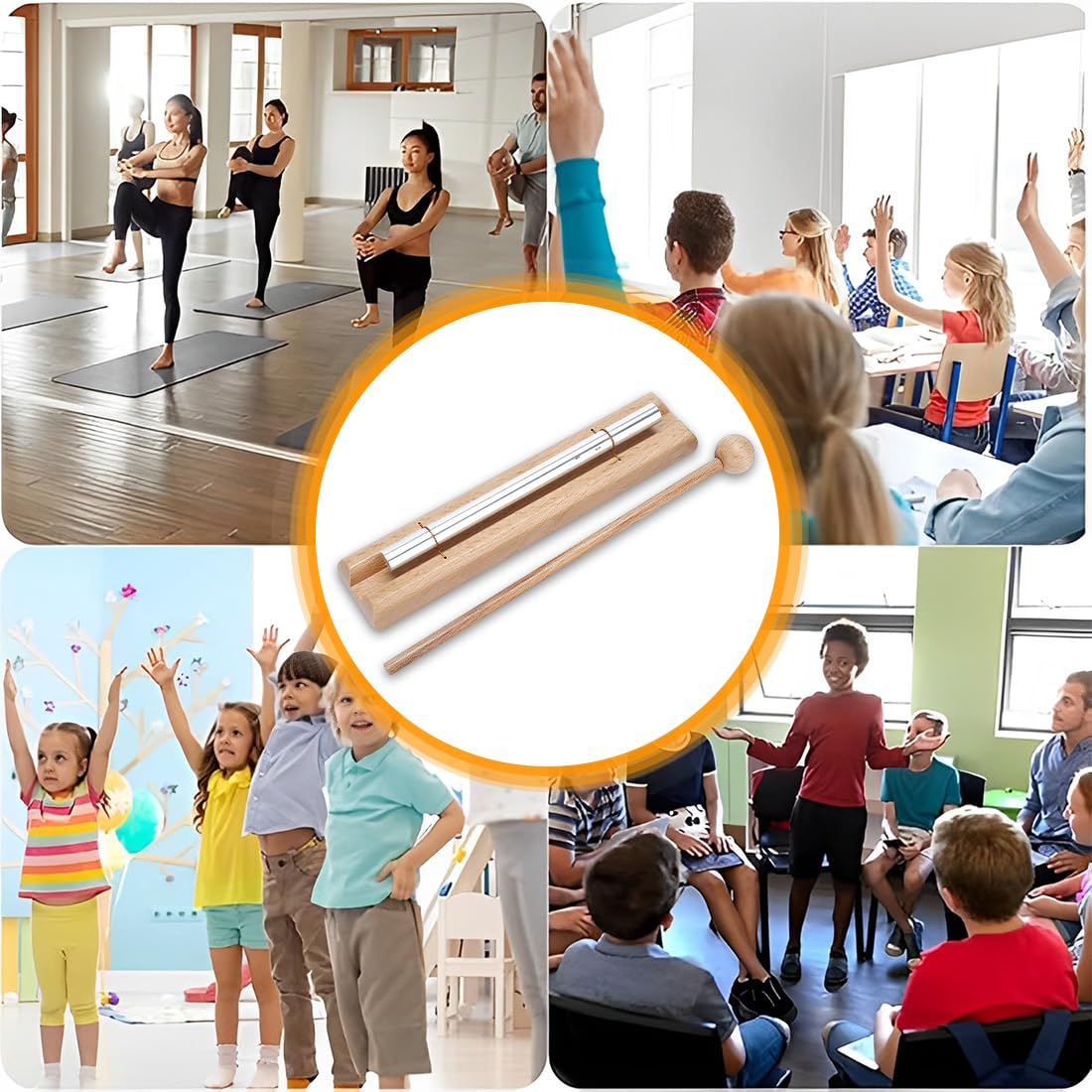 1 Pcs Energy Chime Hand Chimes Energy Glockenspiel Chime Percussion Musical Instruments Meditation Bells With Tone Strumenti Musicali Strani For Yoga Music Lessons For Adults And Children