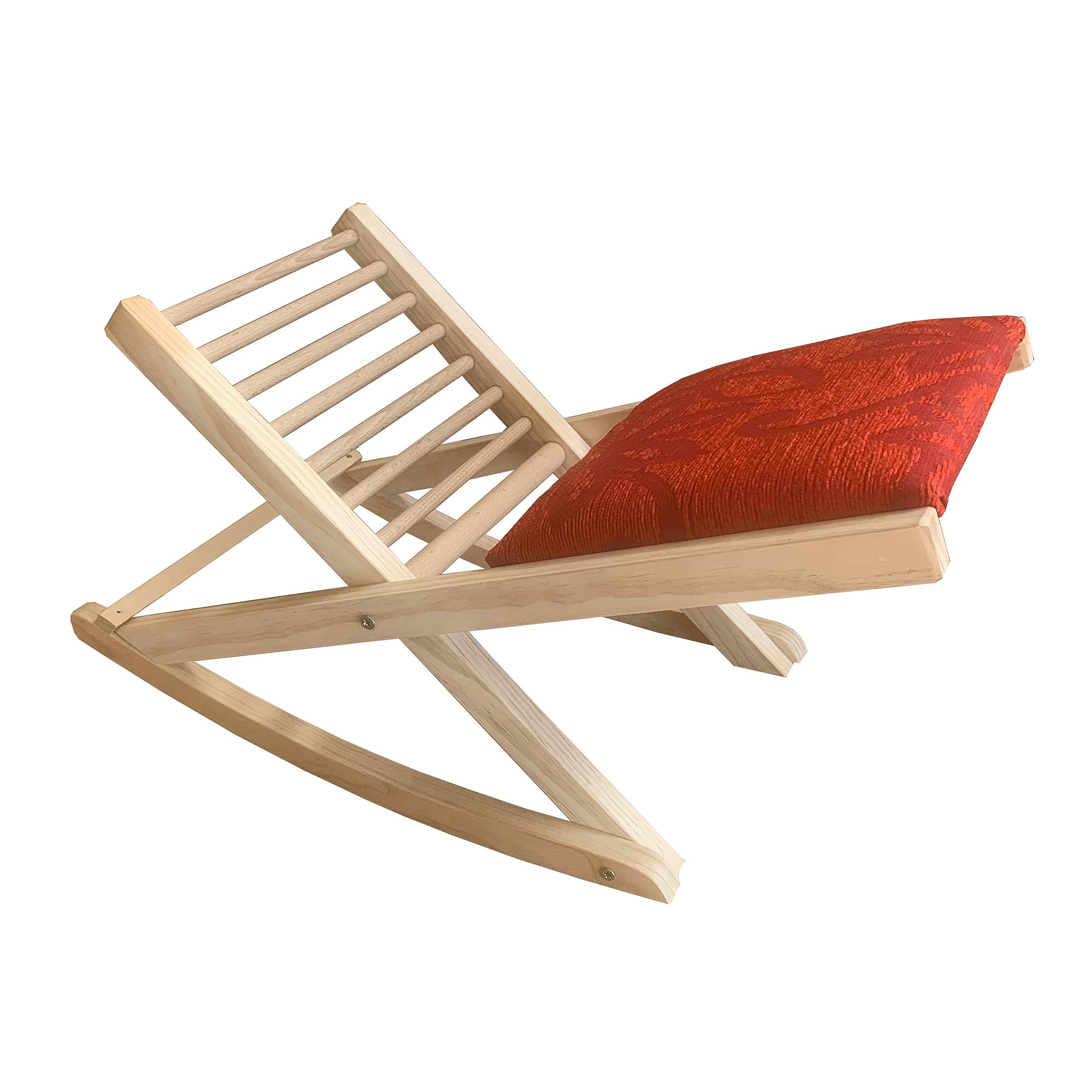 Reposapies plegable madera Haya Rojo