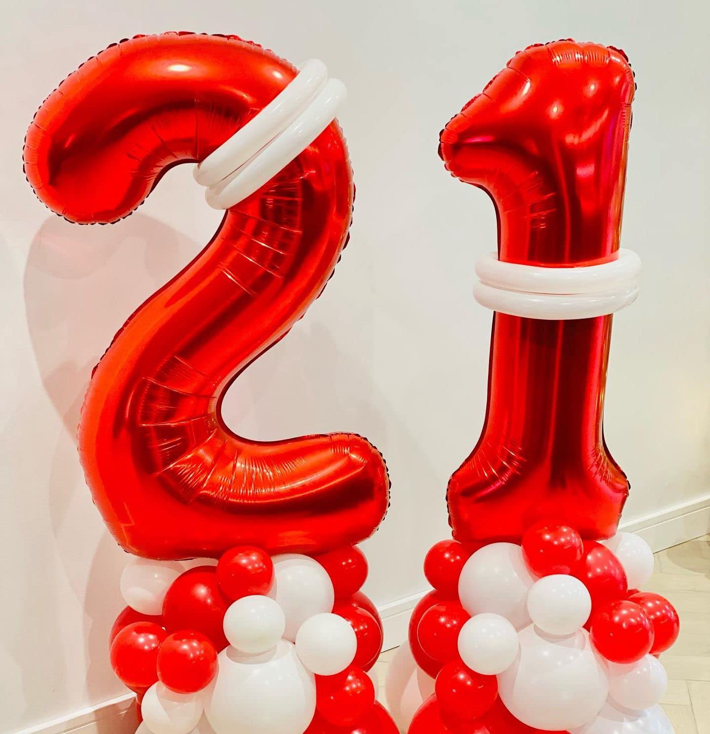 Amazon.com: 40 Inch Red Number 21 or 12 Balloons Giant 12 Balloons