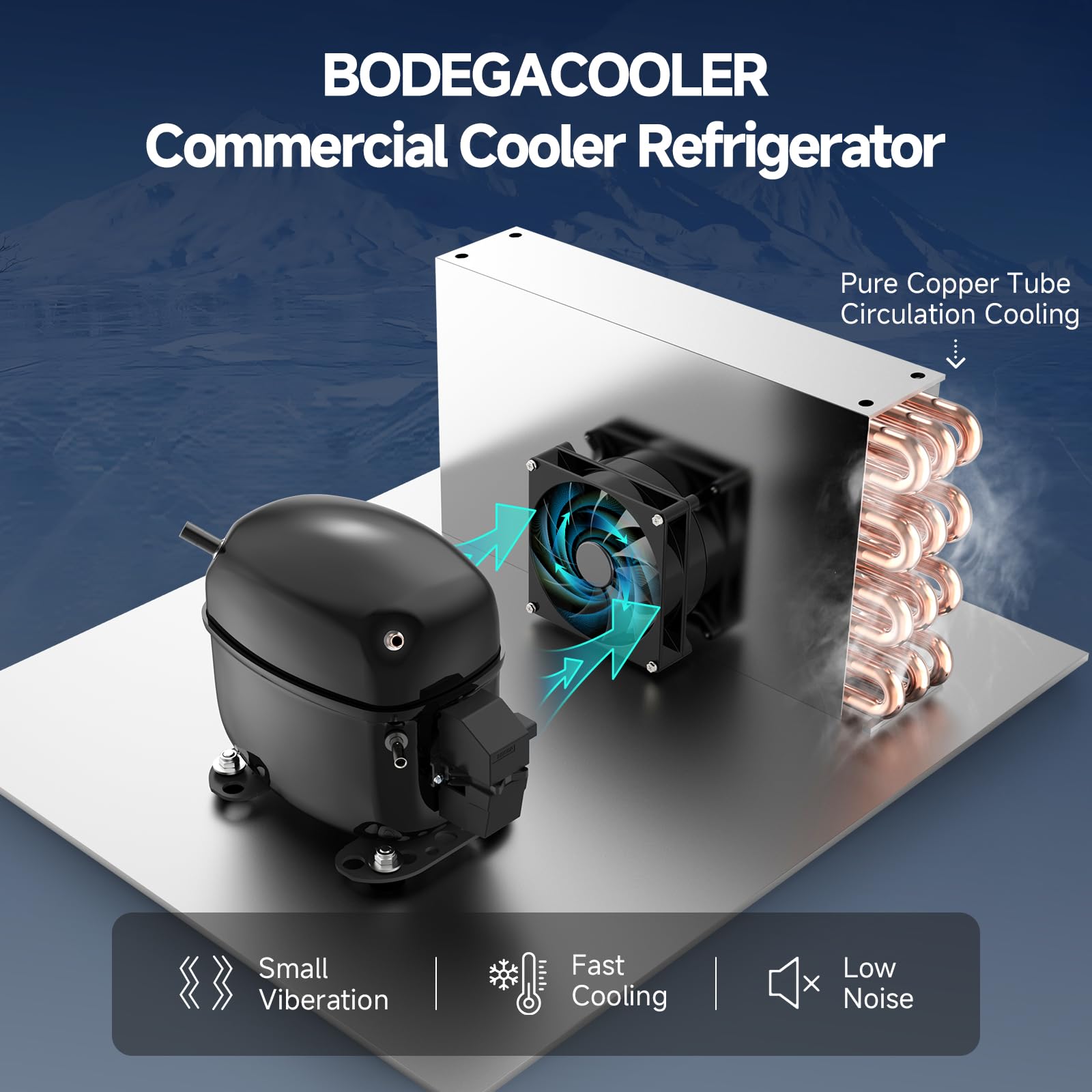 COOLER - Refrigerador comercial comercial, refrigerador comercial de bebidas de 2 puertas de vidrio, enfriador de exhibición de bebidas de 40 pies cúbicos con luz LED suave, estantes ajustables 8