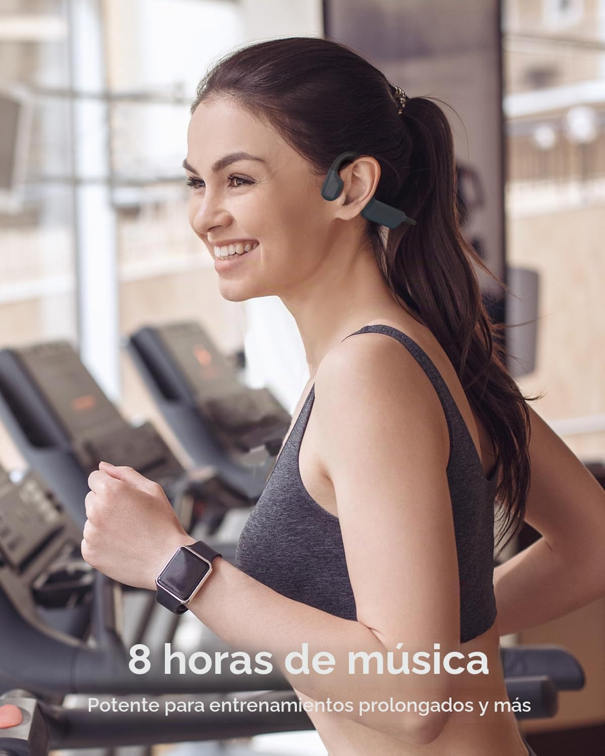 MONODEAL Auriculares de Conducción Ósea Bluetooth 5.4, IP68 Impermeable para Natación, 8GB MP3 para Nadar, Correr y Ciclismo