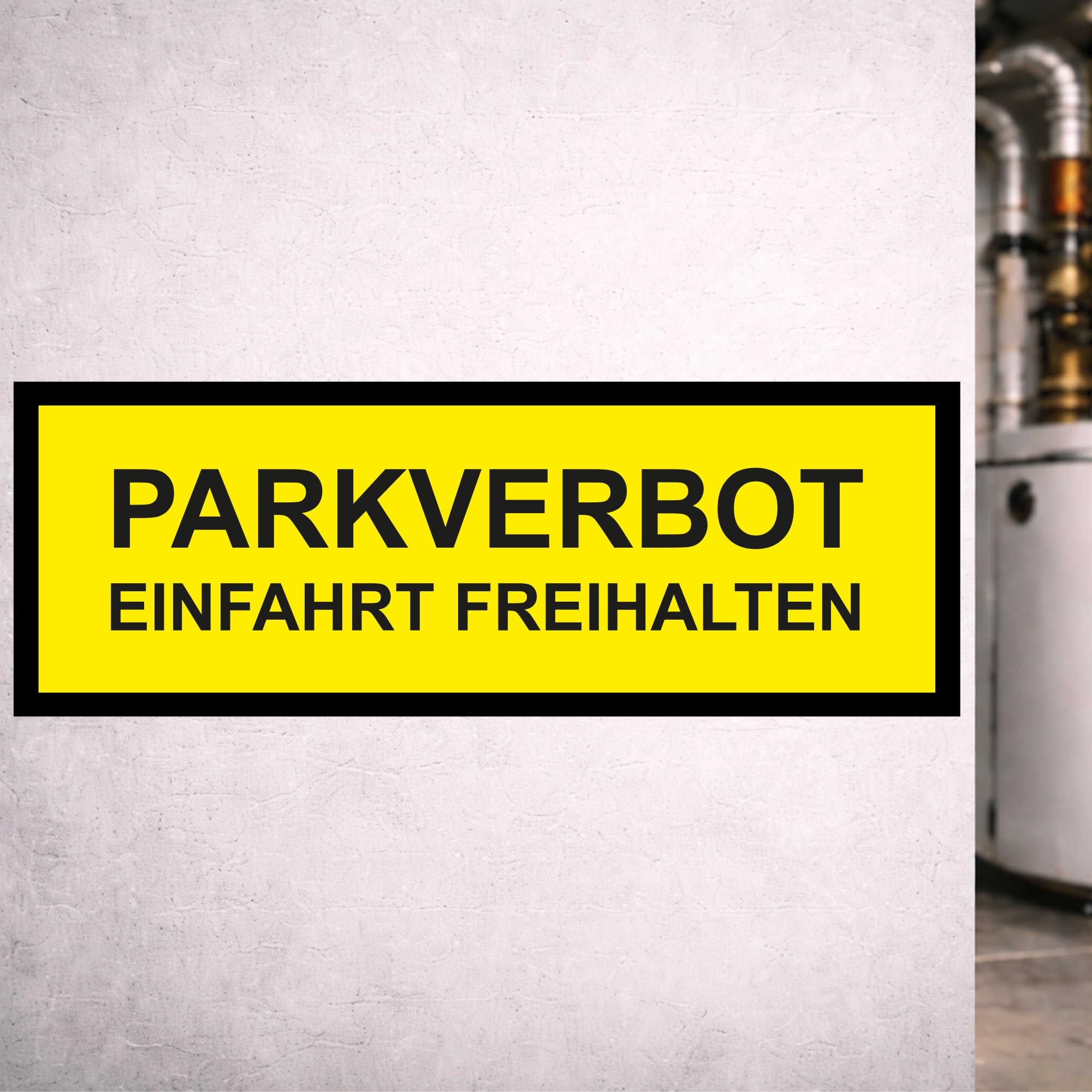 Indigos UG - Aufkleber Einfahrt freihalten - 594x210 - Hinweisschild Warnschild Sicherheitsschild - Sticker - für Innen und Außen
