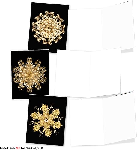 Miniatura 4 de The Best Card Company - Surtido de 10 tarjetas de notas en blanco (4 x 5.12 pulgadas) - Patrones y símbolos zen, juego en caja a granel - Magníficos