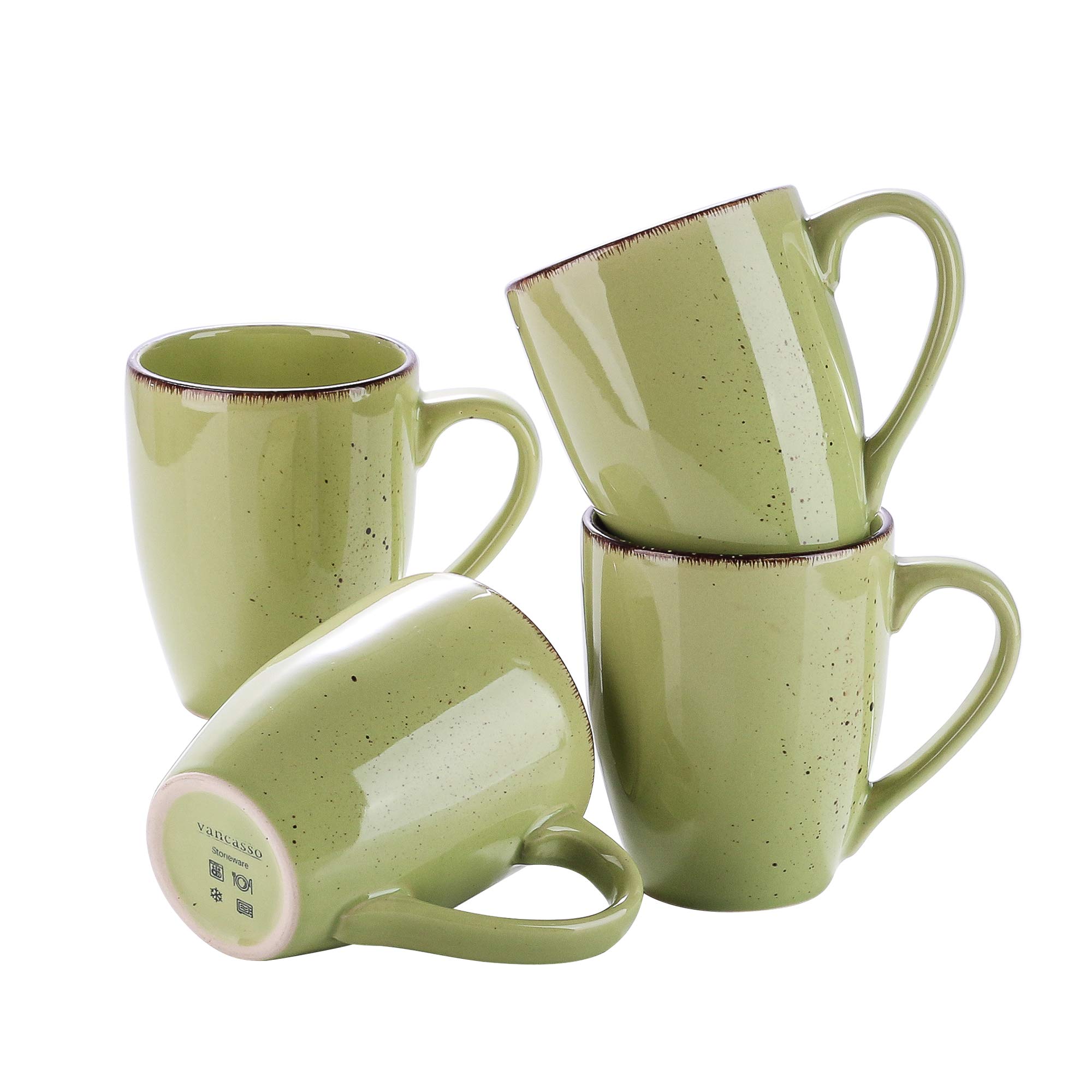 vancasso, Navia Series, 4 Ceramic Mugs, 350 ml, Coffee Cup Set