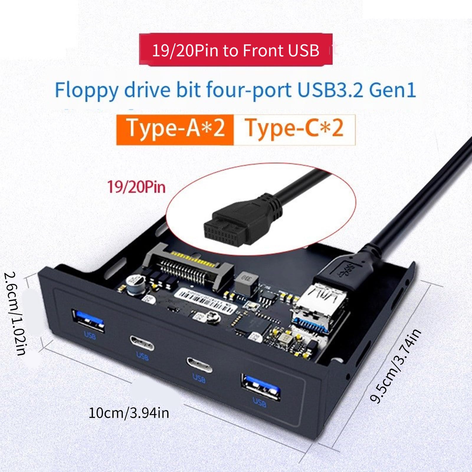 Amazon.co.jp: マルチポートUSB3.2フロントパネルデスクトップ用USB